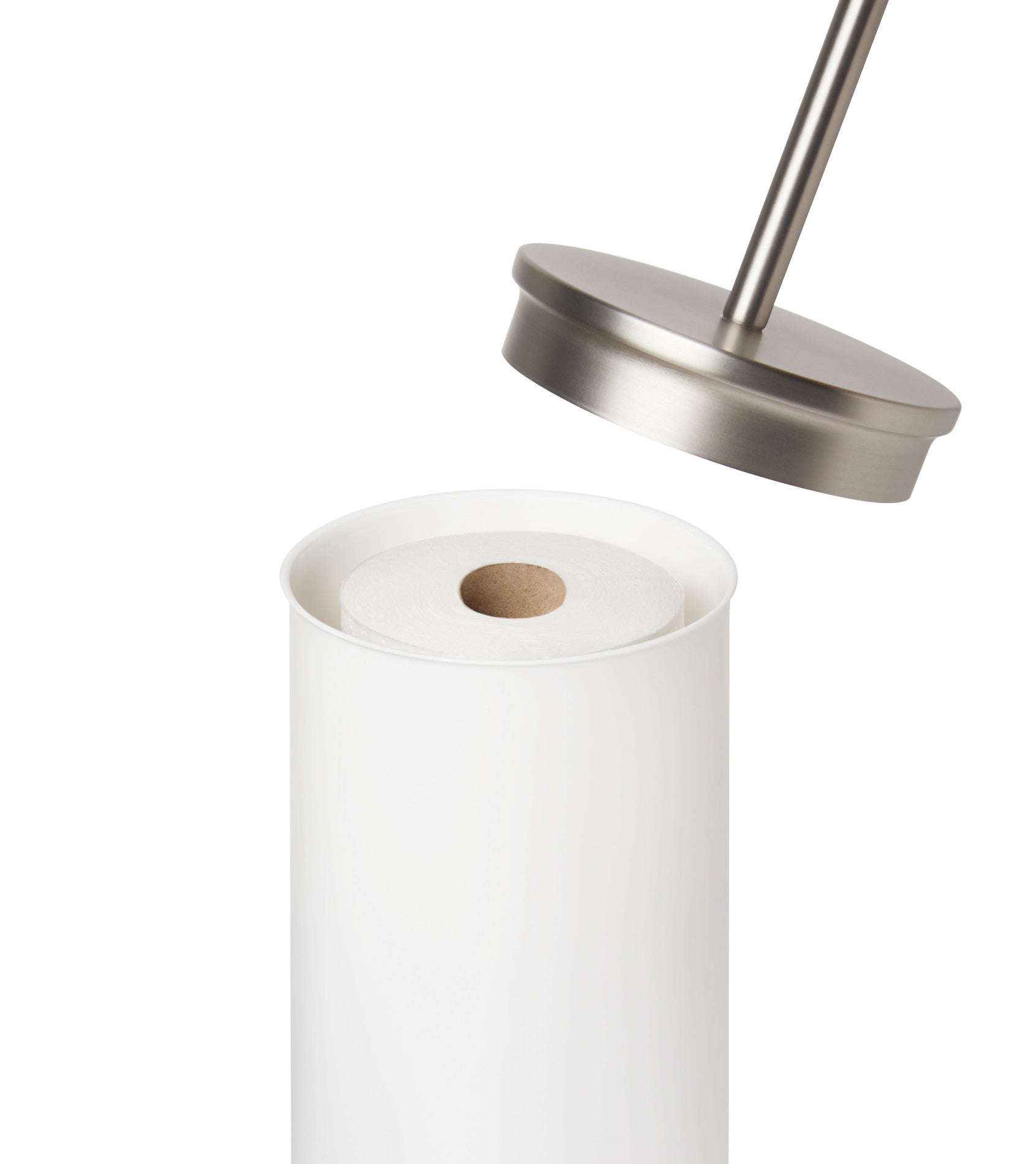 Portable Toilet Paper Holder - Compact & Durable Bathroom Tissue Stand for RVs, Camping & Home Use - Easy Install Space-Saving Design