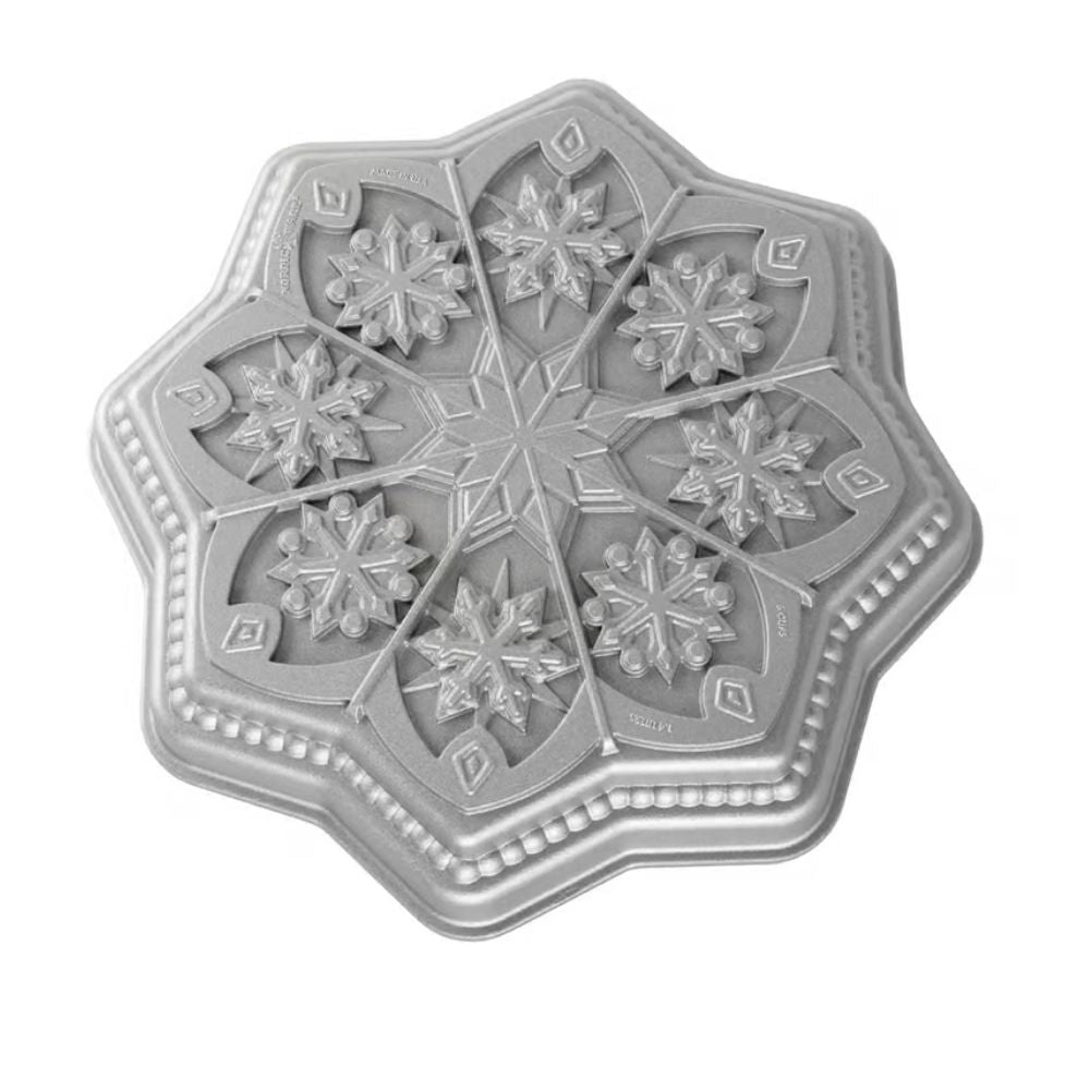 Fox Run Snowflakes Shortbread Pan - Non-Stick Cookie Baking Mold for Holiday Treats, Christmas Desserts & Winter Baking Gifts | Perfect for Shortbread, Cookies & Bars