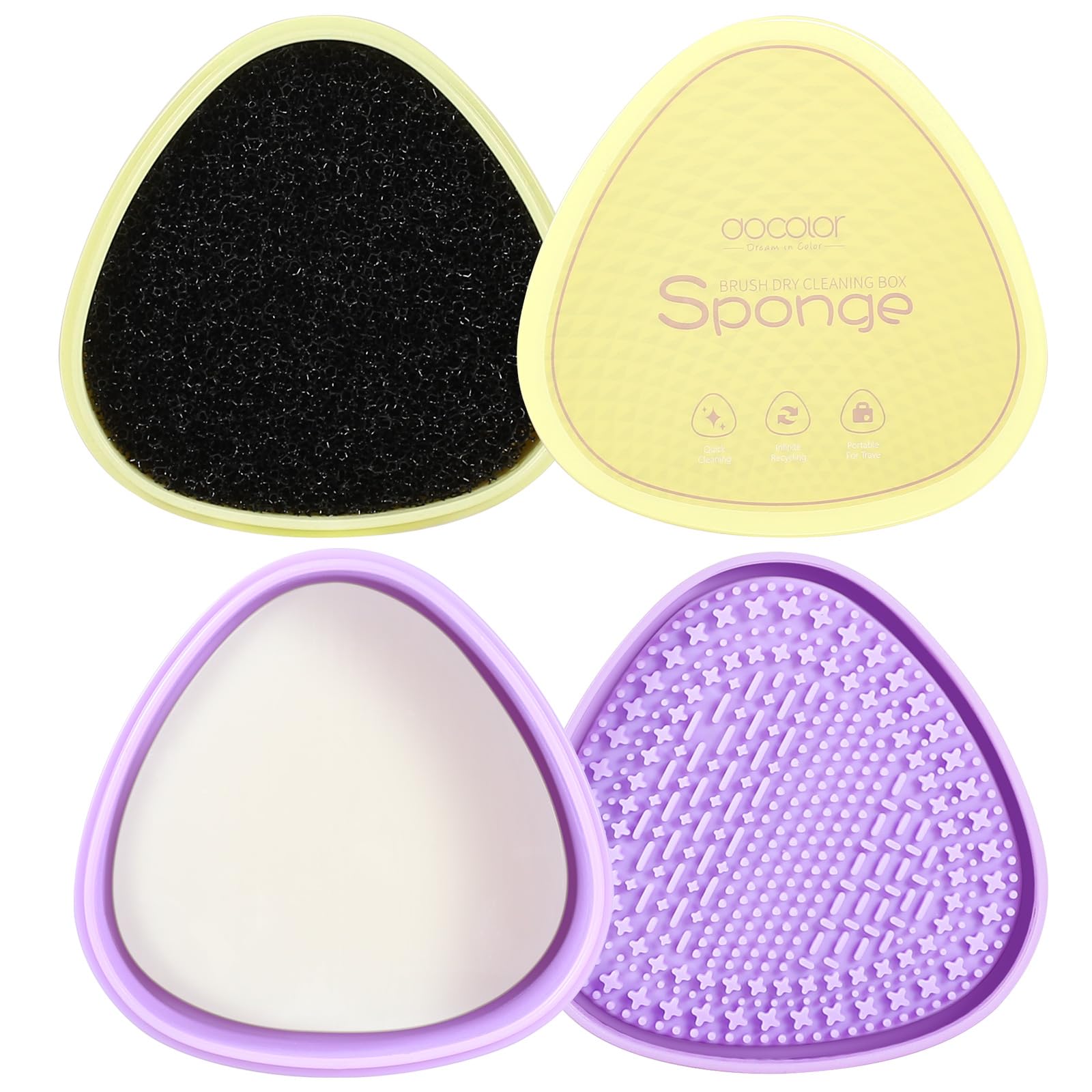 Docolor Vegan Makeup Brush Cleaner Set with Coconut Oil - Perfect for Cleaning Sponges & Brushes at Home