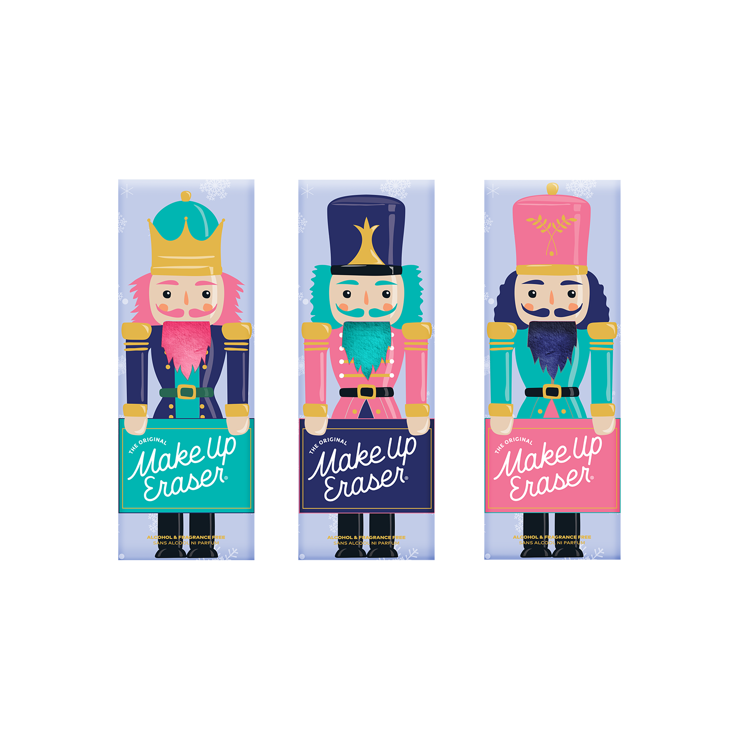 3-Piece Mini PRO Nutcracker Set - Christmas Holiday Decorations for Home, Party & Festive Gifts