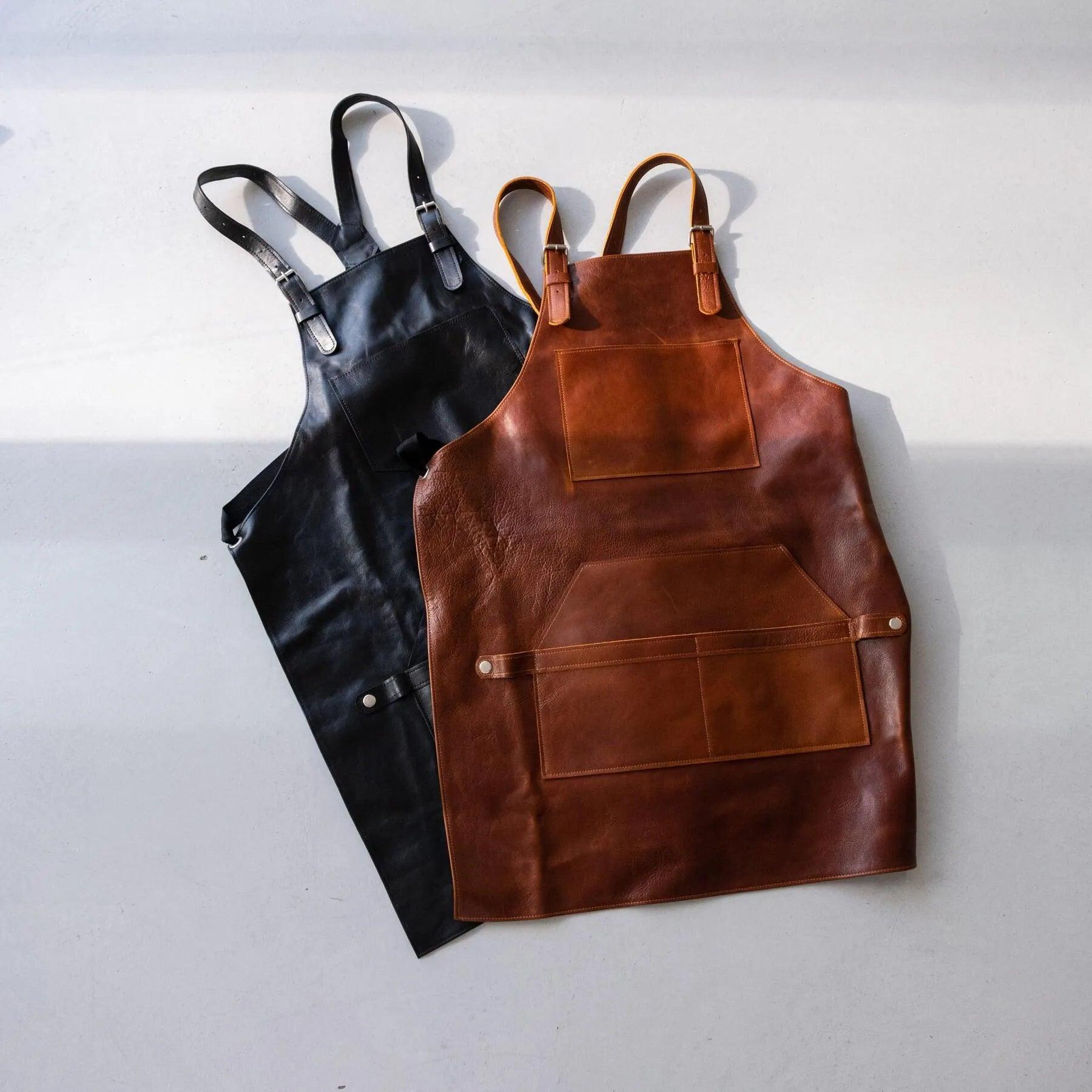 Premium Leather Apron for Men - Heavy Duty BBQ, Grilling & Cooking - Durable & Stylish Workwear for Chefs, Butchers & Craftsmen