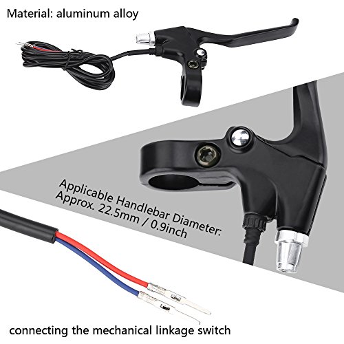 Premium Black Aluminum Alloy Brake Lever Set - 1 Pair Electric Brake Handles for Road Bikes, Mountain Bikes & Folding Bikes | Durable & Lightweight for Smooth Braking Performance | Ideal for Commuting, Trail Riding & Urban Cycling