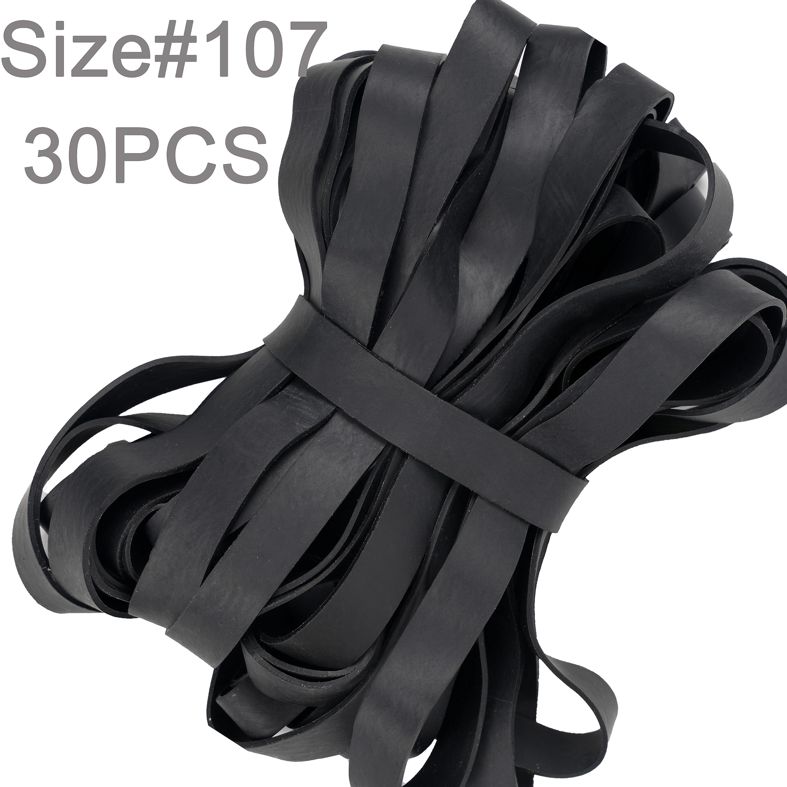 AMUU Thick #107 Wide Rubber Bands 30-Pack - Large 7