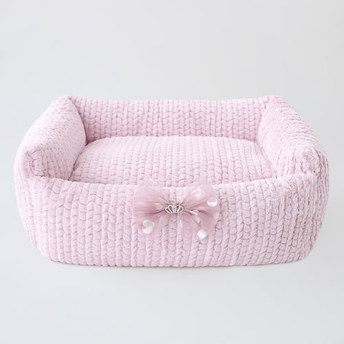 Luxury Dolce Dog Bed in Rosewater - Soft & Comfortable Pet Bed for Small to Medium Dogs - Perfect for Home, Crate, or Travel Use