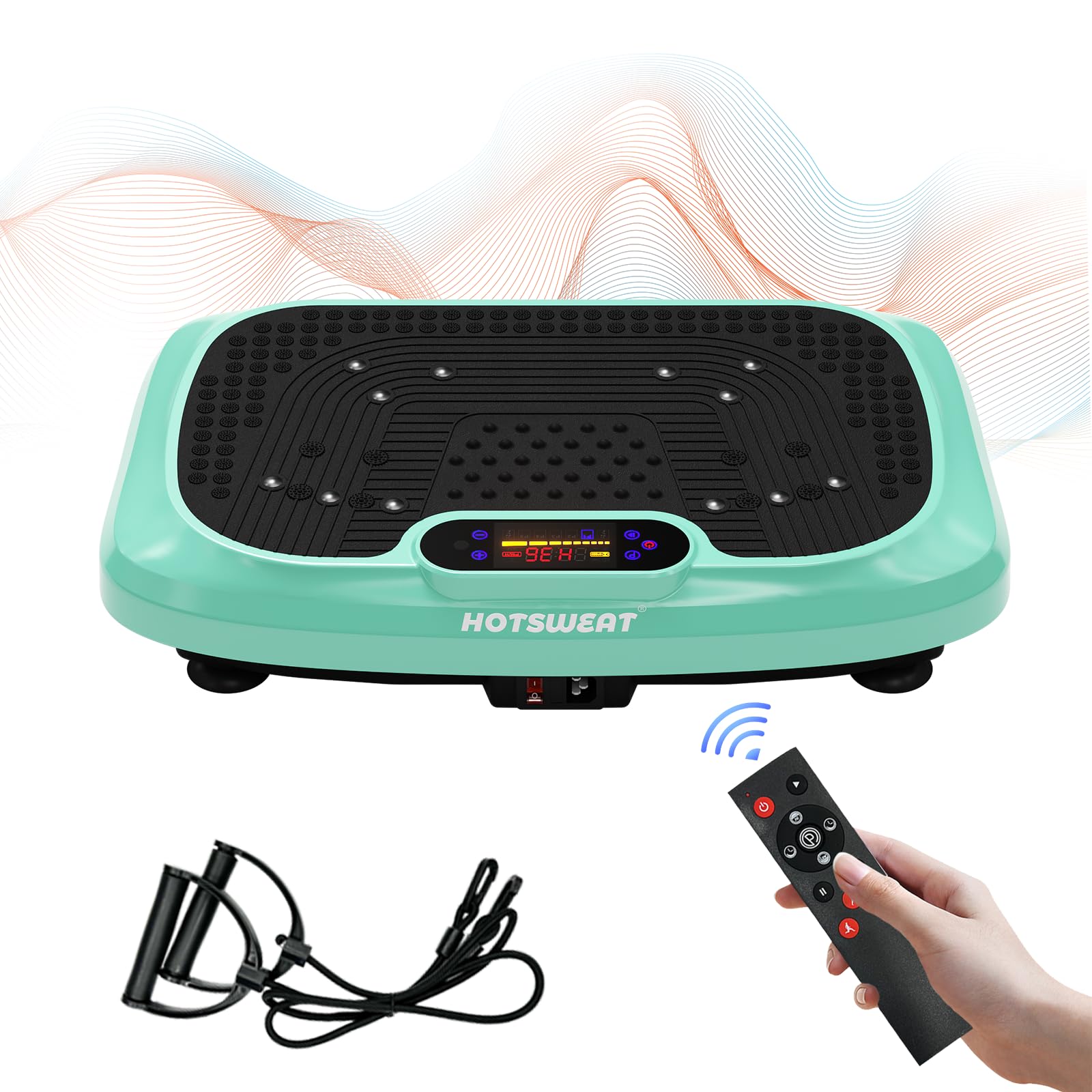 Full Body Vibration Plate Exercise Machine for Weight Loss & Lymphatic Drainage - Power Platform Trainer for Home Gym, Muscle Recovery & Detox - Perfect for Fitness, Cellulite Reduction & Relaxation After Workout
