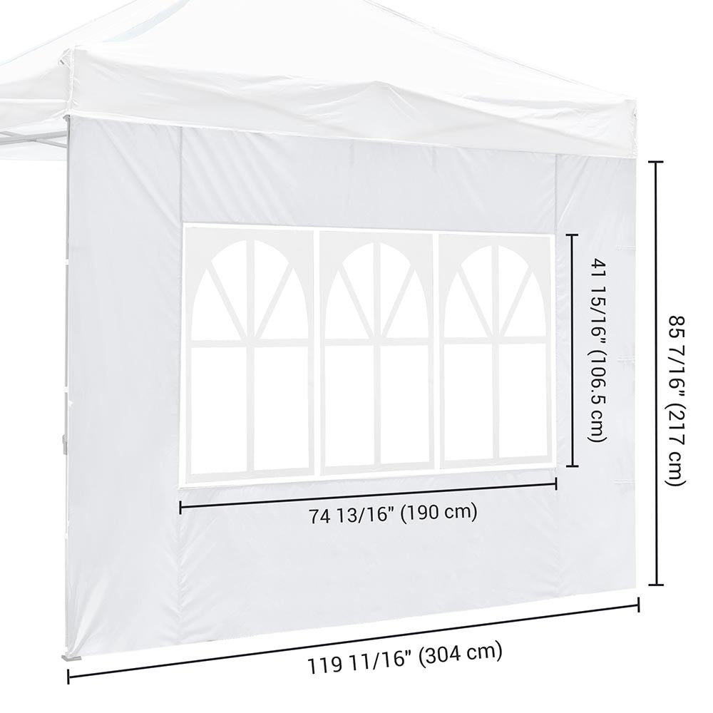 TheLAShop 10x7ft Canopy Sidewall Tent with Window - 1080D Heavy Duty Waterproof Outdoor Shelter for Camping, Parties, and Events (1pc/Pack)