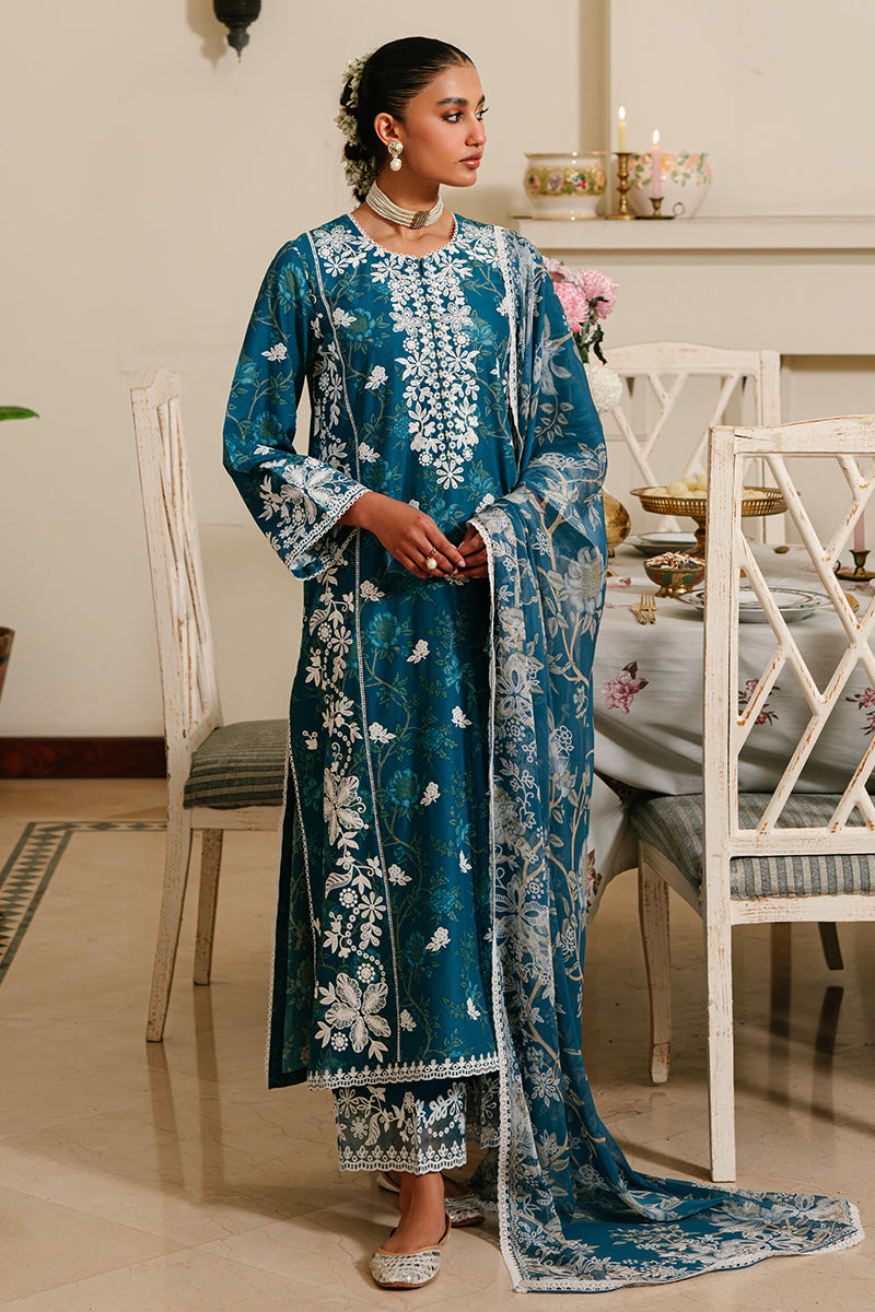 ICE BLOOM 3-Piece Embroidered Lawn Suit for Women - Floral Summer Outfit for Casual Wear & Special Occasions