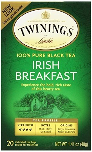 Twining Irish Breakfast Tea - 80 Tea Bags - Premium Black Tea Blend for a Robust Morning Boost - Perfect for Breakfast, Office, or Afternoon Relaxation