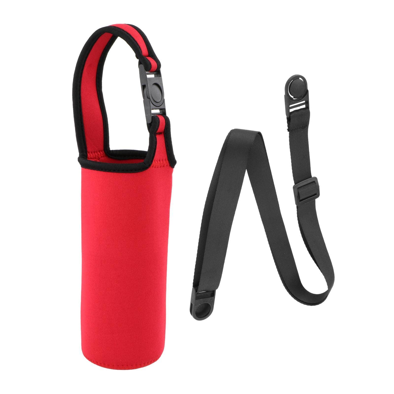 DYNWAVE 400-500ml (17 oz) Insulated Water Bottle Sleeve Cover with Adjustable Shoulder Strap - Leakproof Pouch for Hiking, Gym, Travel & Outdoor Activities - Fits Most Plastic Bottles for Women & Men