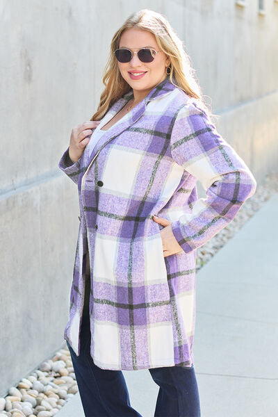 Stylish Plaid Button-Up Lapel Collar Coat for Men & Women | Trendy Fall Winter Jacket | Perfect for Office, Dating & Outdoor Activities