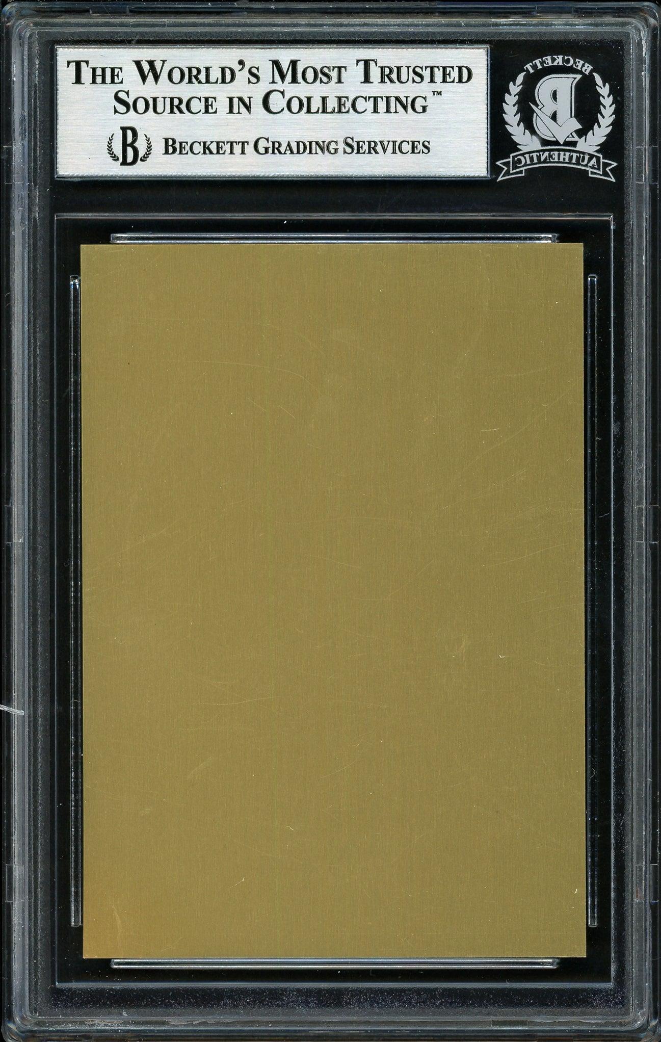 Al Barlick Autographed 1989 Metallic Hall of Fame Plaque Card - Beckett BAS #12516380 - Perfect for Baseball Memorabilia Collectors and Sports Fans Display