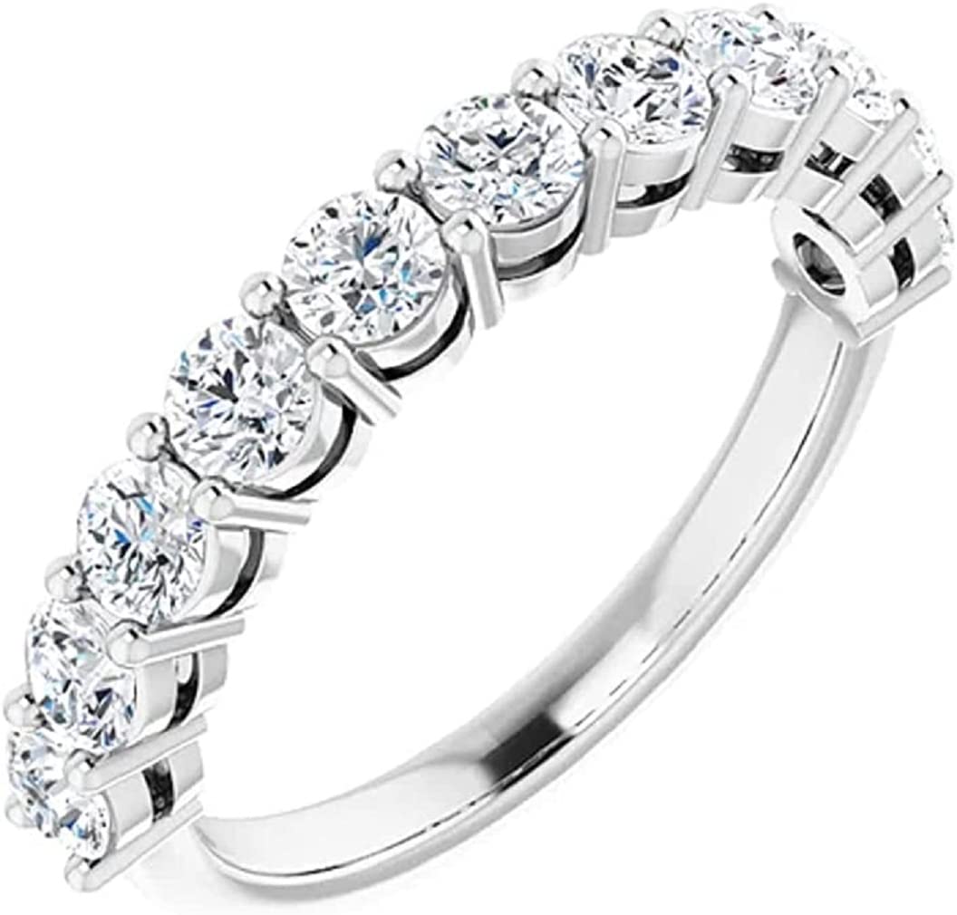 1.25 CT Round Cut Colorless Moissanite Engagement Ring - Solitaire Halo Style Wedding Band Set in Sterling Silver - Perfect for Proposals, Anniversaries & Bridal Jewelry Gifts