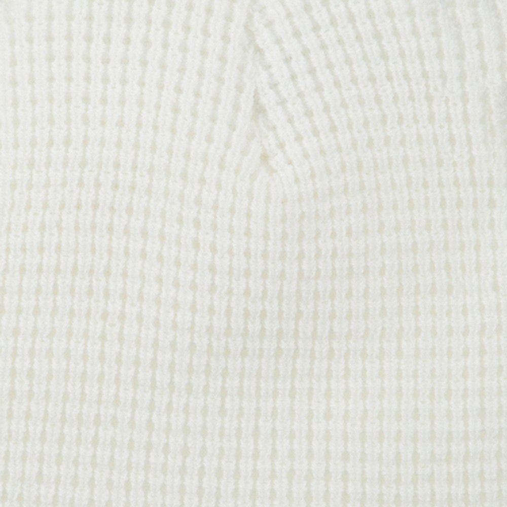 Artex Big Stretch Waffle Stitch Short Beanie for Women & Men - Soft Winter Hat in White - Perfect for Skiing, Snowboarding & Cold Weather Activities