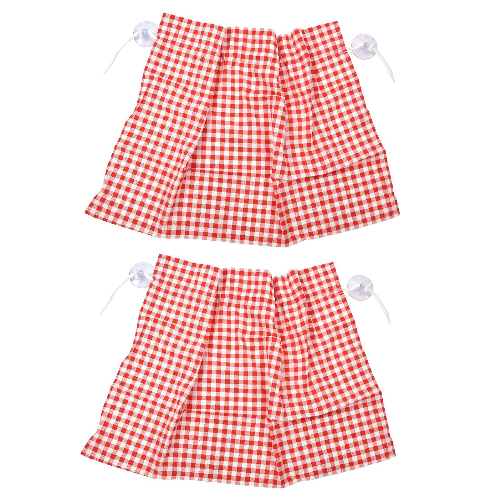 Car Window Shades for Privacy - Red Plaid Side Curtains for Cars & Vans | UV Protection & Sun Blocking for Road Trips & Family Travel