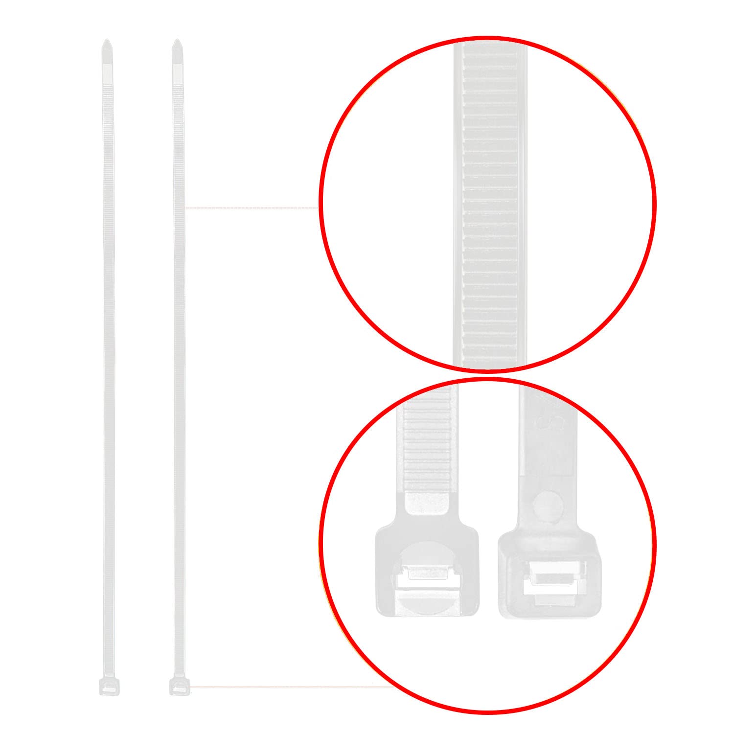 Heavy Duty 20 Inch Zip Ties - 120 Lbs Tensile Strength, Self-Locking Wire Cable Ties (Pack of 50) for Industrial, Home & Outdoor Use - Secure Wires, Organize Cables, Bundle Gardening Tools