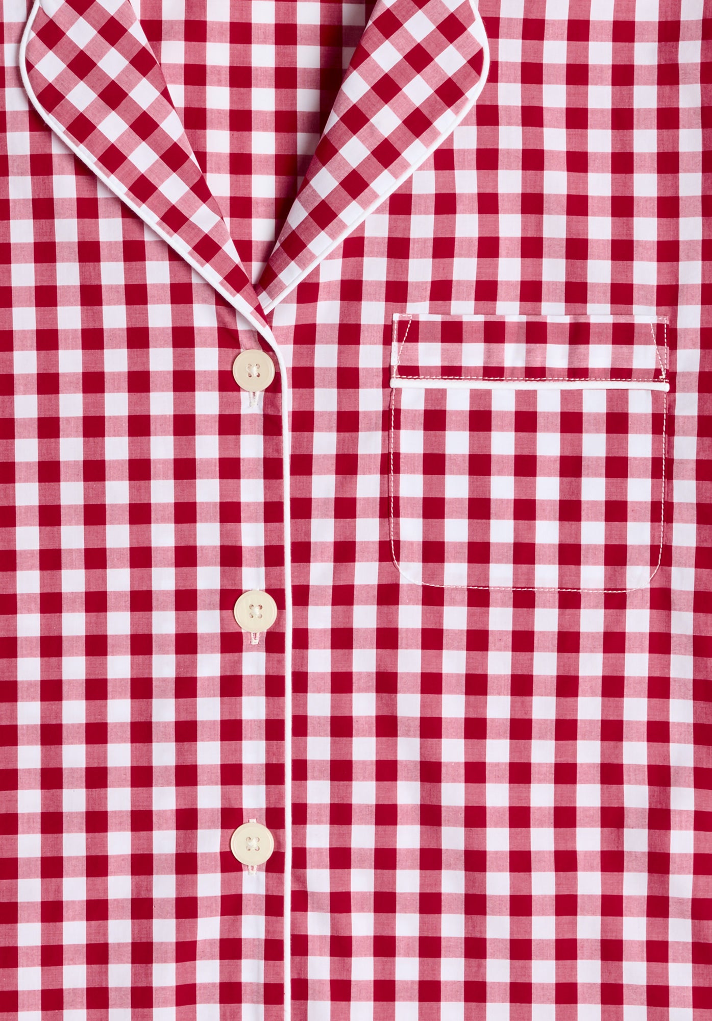 Marina Pajama Set - Large Size Red Gingham Sleepwear for Women | Soft & Comfortable Cotton Pajamas for Lounging, Sleepovers & Relaxing at Home