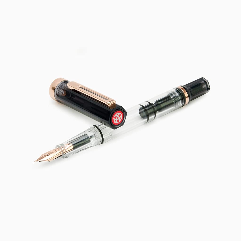 Twisbee Eco Fountain Pen TW02000 - Premium Smoke Rose Gold Design for Writing, Calligraphy & Gifting - Perfect for Office, School & Special Occasions