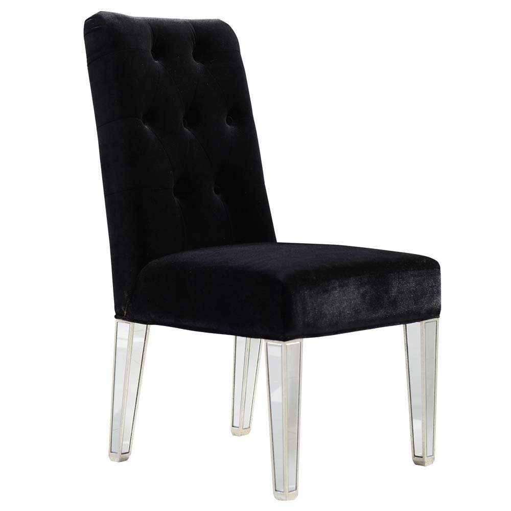 Mirage Silver Clear Mirror Chair - Modern Accent Chair for Living Room, Bedroom, or Office Decor - Stylish Reflective Seating Furniture for Home & Commercial Spaces