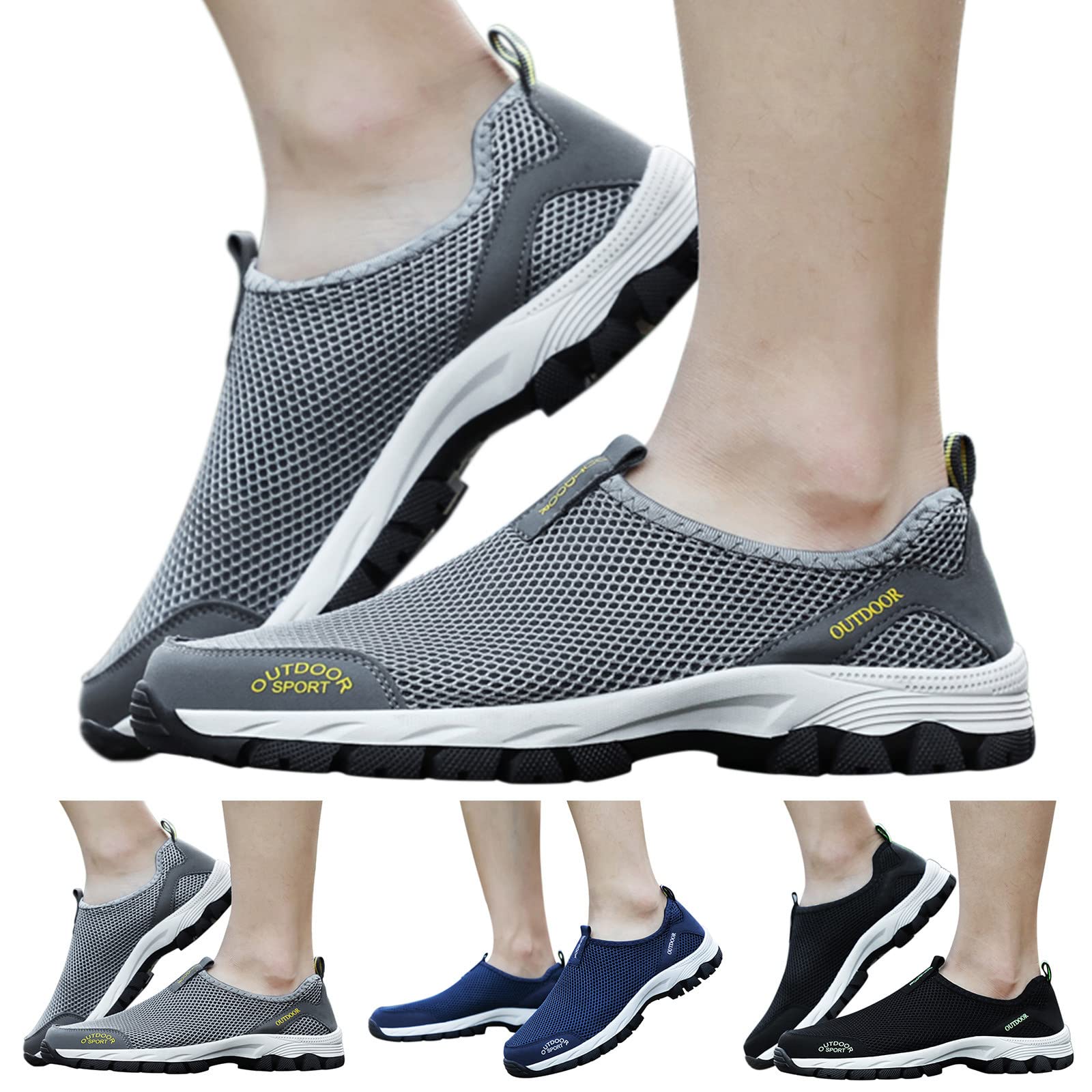 **Men's Breathable Mesh Sports Shoes - Lightweight Non-Slip Hiking & Running Shoes for Outdoor Training, Gym Workouts & Casual Wear**