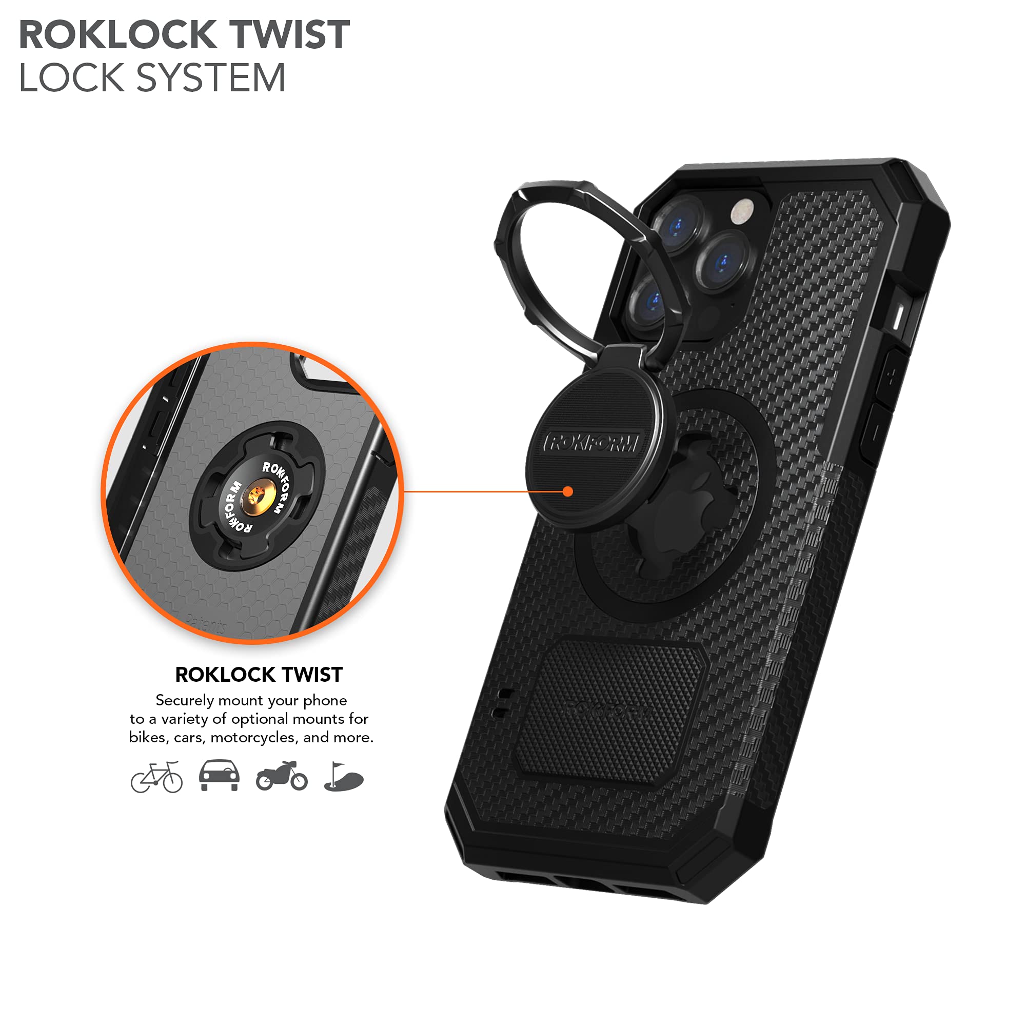 Rokform Rugged iPhone 13 Pro Max Case with Dual Magnet Swivel Car Mount - Heavy Duty Protection for Truck, Van & Off-Road Use | Perfect for Commuting, Delivery Drivers & Outdoor Adventures