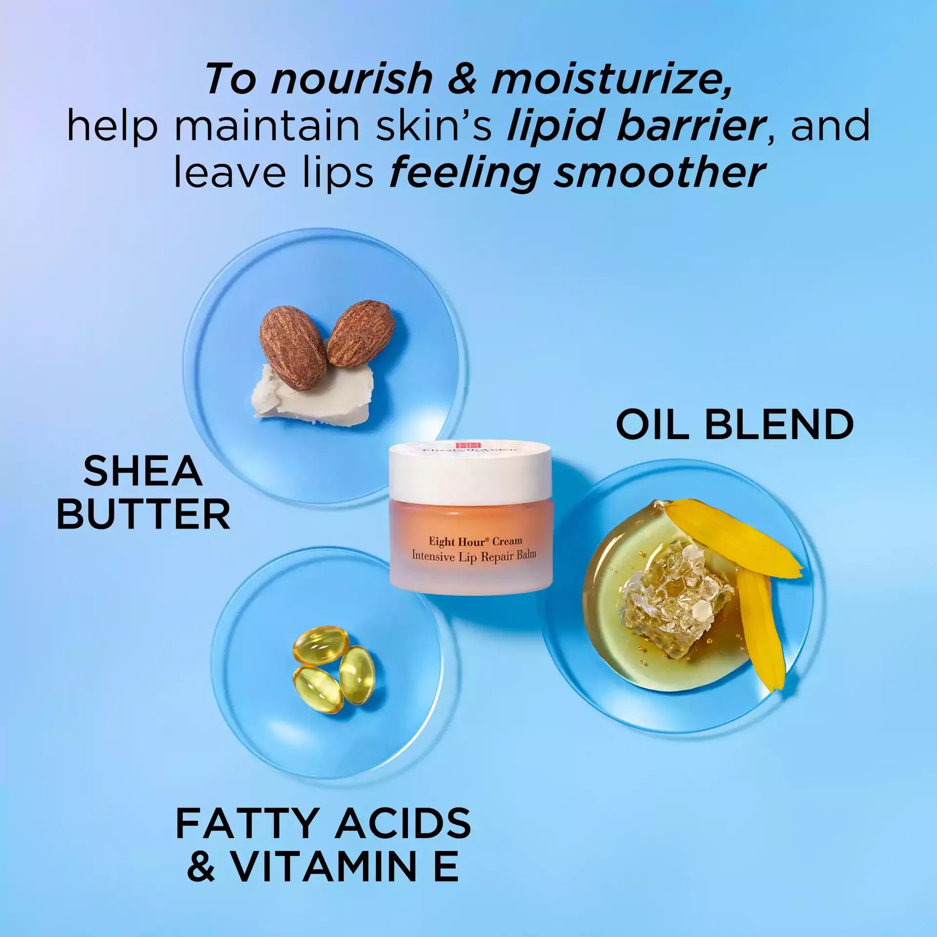 Eight Hour Cream Intensive Lip Repair Balm - Hydrating & Soothing Lip Treatment for Dry, Chapped Lips - Perfect for Winter, Travel & Daily Use