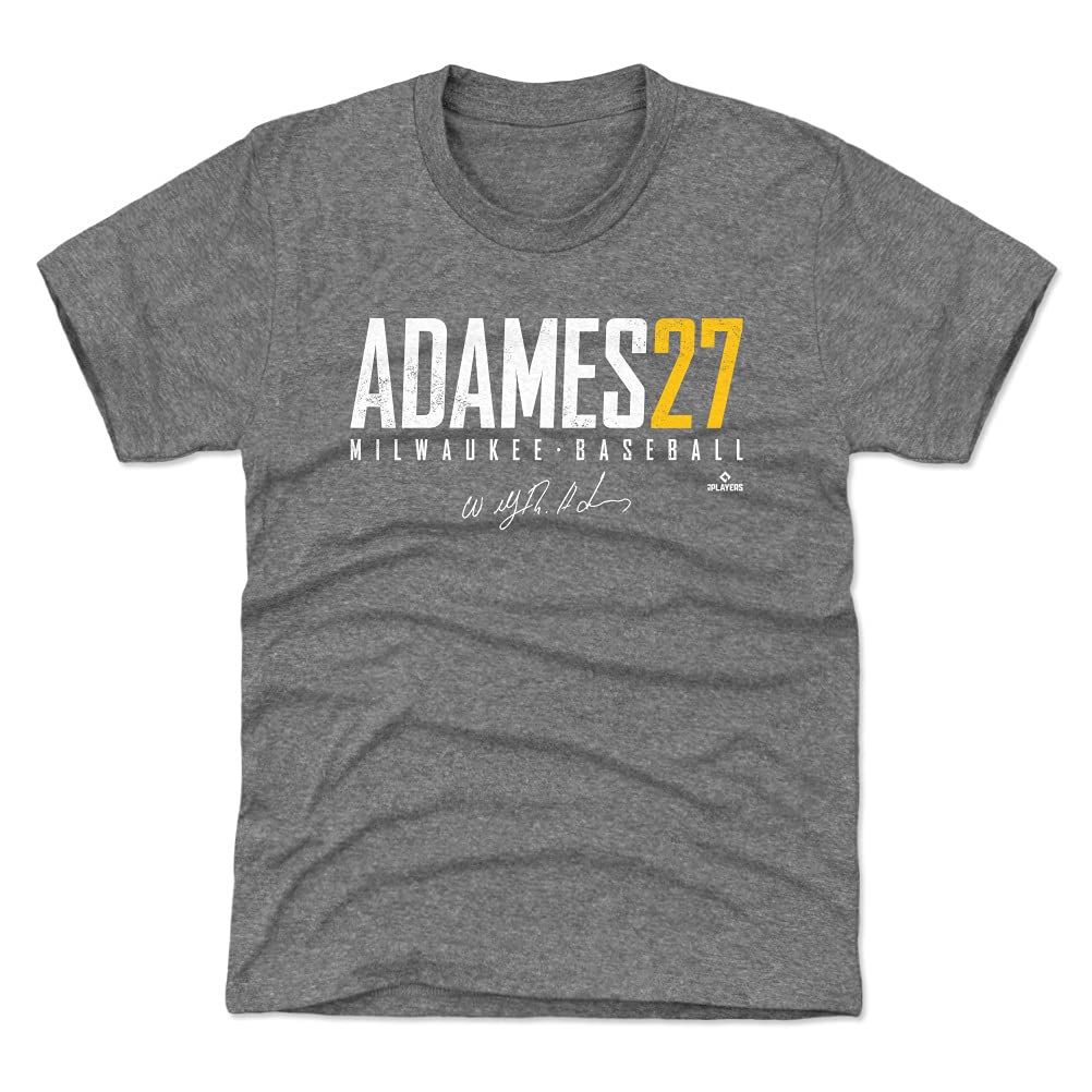 500 LEVEL Willy Adames Kids T-Shirt - Milwaukee Brewers Baseball Jersey for Boys & Girls | Perfect for Game Day, Little League & Fan Apparel