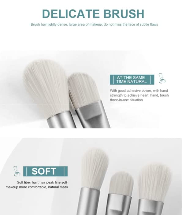 DD Retails Portable Synthetic Makeup Brush Set - 8 Piece Foundation & Eyeshadow Brush Kit for Women | Perfect for Travel, Home & Professional Makeup Application