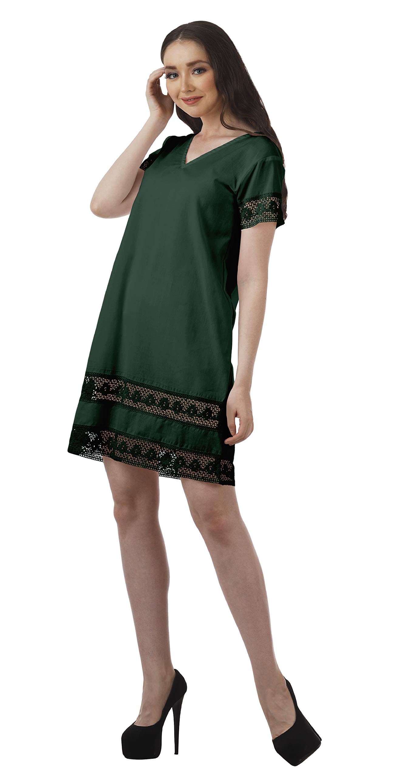 Plus Size Women's Cotton Beach Dress - Comfortable & Breathable Summer Outfit for Ladies | Perfect for Vacation, Pool Party & Casual Wear