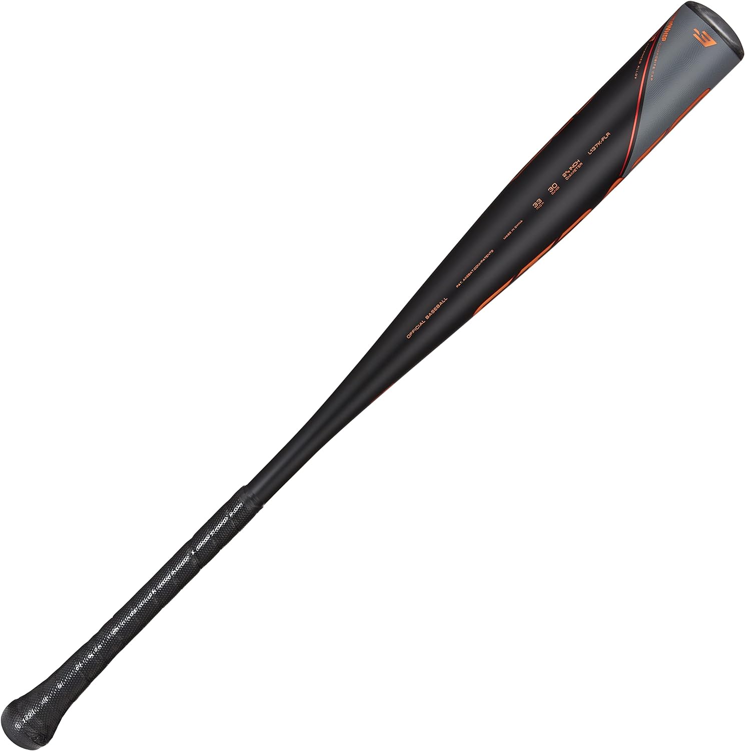 2023 New Axe Bat Strato (3) BBCOR Baseball Bat with Flair Knob - 31/28 Size, Black/Orange, 2 5/8 Barrel | Perfect for High School & College Baseball Players