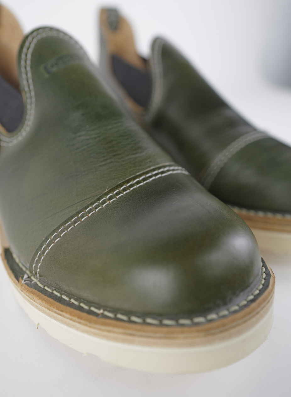 Wesco Boots X The Shop Romeo Olive Horween CXL Leather Work Boots - Durable & Stylish for Outdoor Work, Hiking & Casual Wear