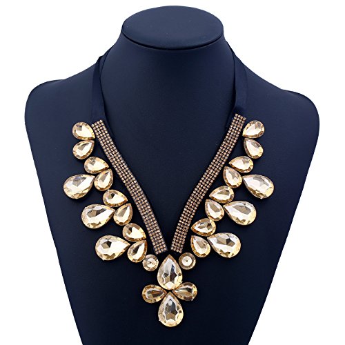Chunky Bubble Bib Necklace - Punk Style Waterdrop Faux Collar Statement Jewelry for Women | Gothic Punk Fashion Accessory for Concerts, Parties & Edgy Outfits