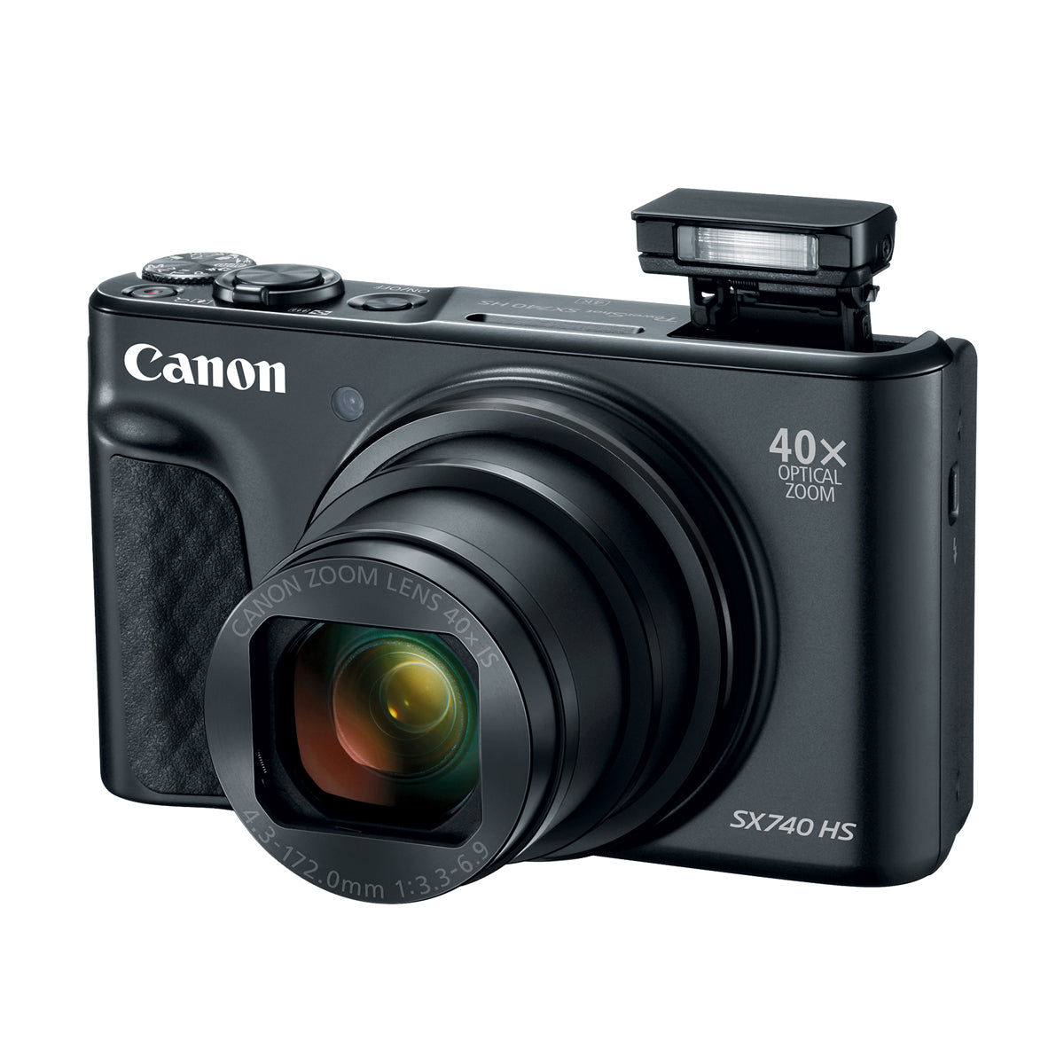 Canon PowerShot SX740 HS 20.3MP Digital Camera with 40x Optical Zoom - 4K Video & WiFi (Black) - Perfect for Travel, Vlogging, and Wildlife Photography