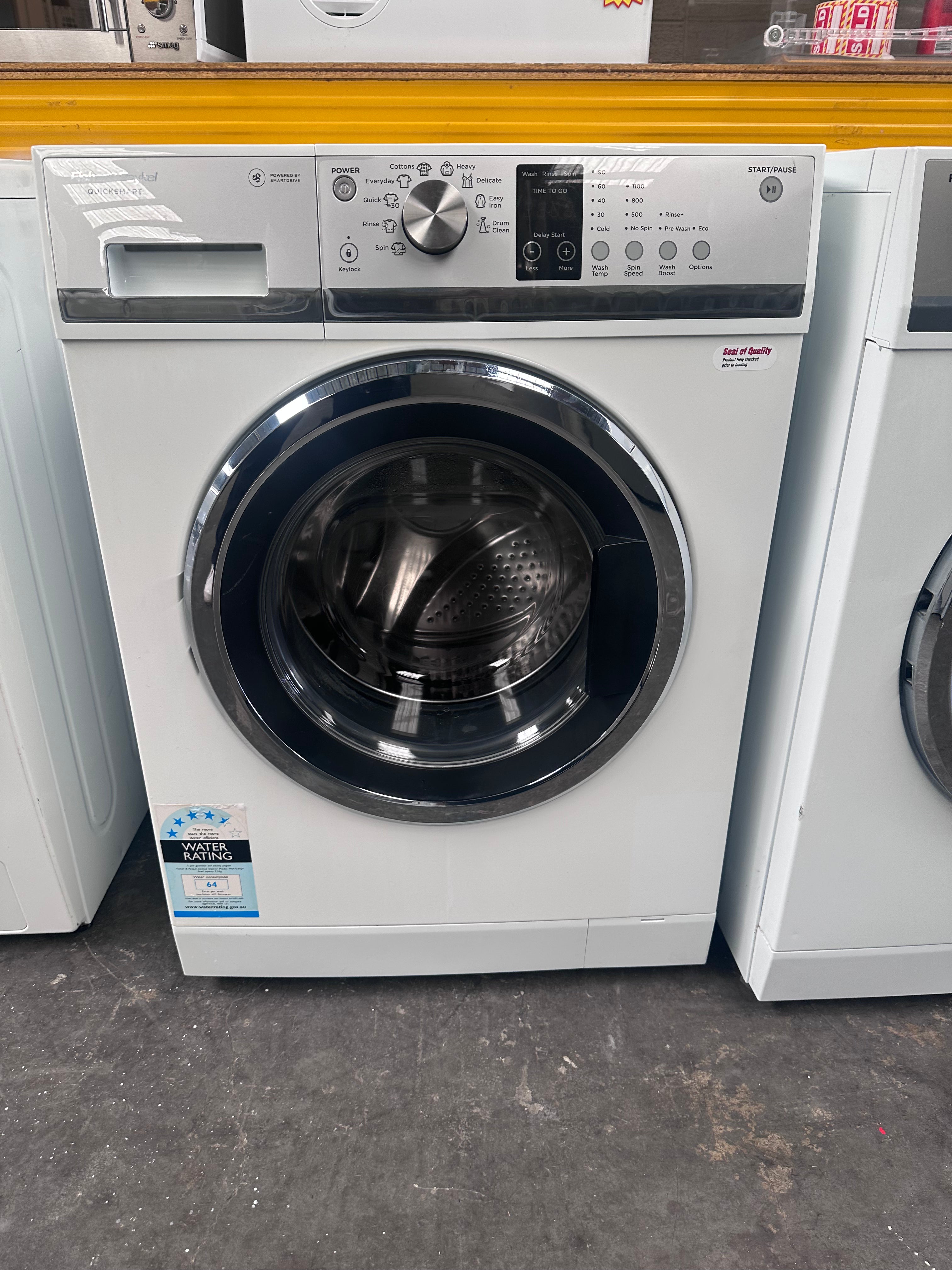 Refurbished Fisher & Paykel 7.5kg QuickSmart Front Load Washing Machine - Energy Efficient & Quiet for Apartments, Small Homes & Laundry Rooms