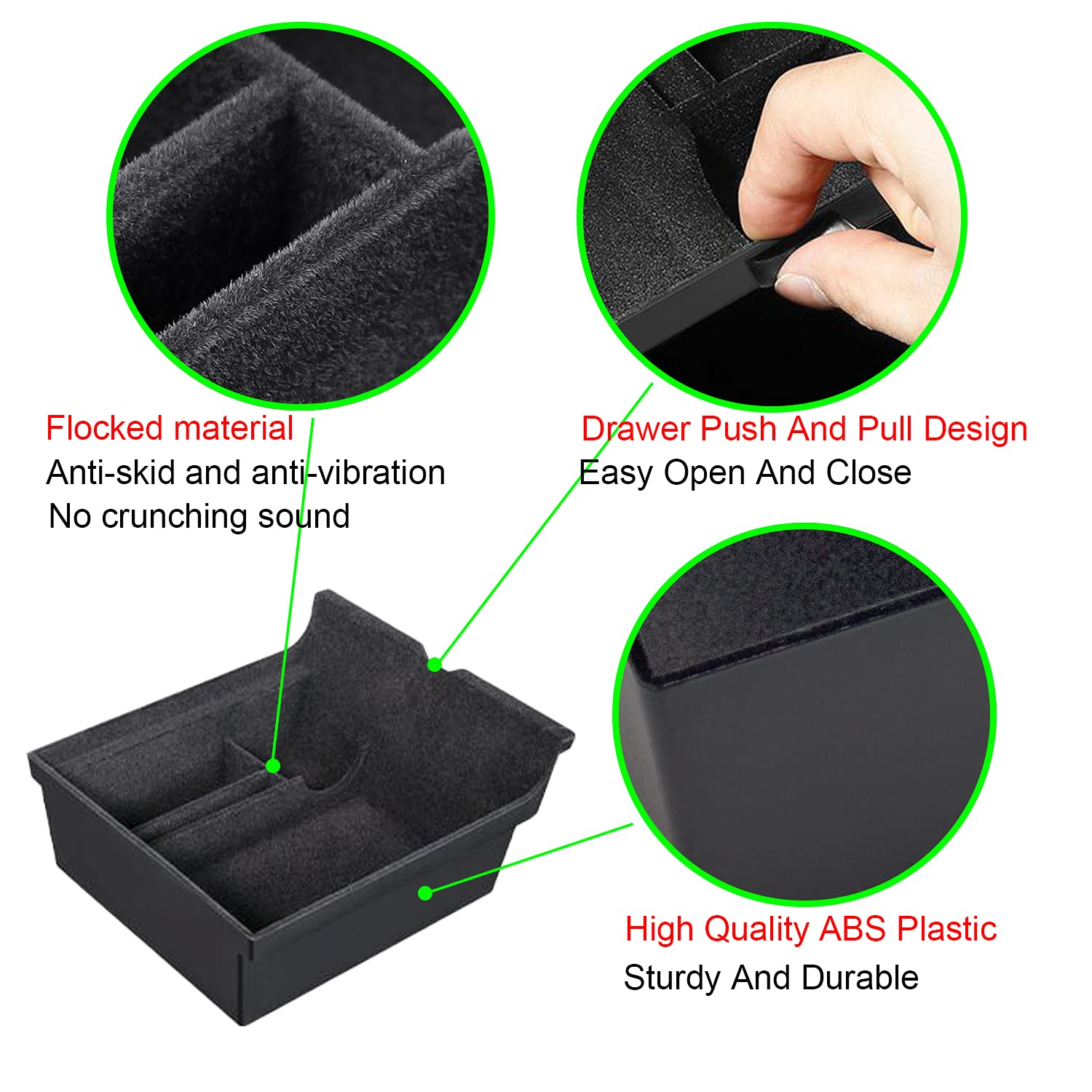 Tesla Model 3 & Y Center Console Organizer Tray - 4PCS Cup Holder Insert for 2021-2025 Model Y & 2021-2023 Model 3 Interior Accessories (Excludes 2025 New Model Y Juniper & 2024-2025 Model 3 Highland) - Perfect for Car Organization & Road Trips