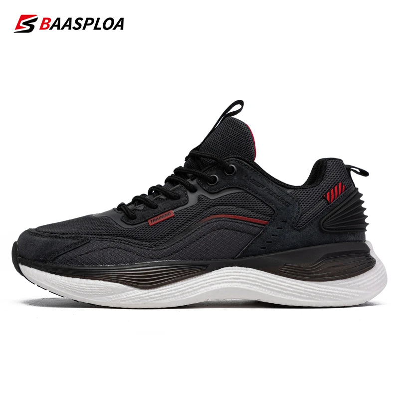 Baasploa Men's Lightweight Breathable Running Shoes - Non-Slip Spring Outdoor Sports Sneakers for Jogging, Gym & Daily Wear