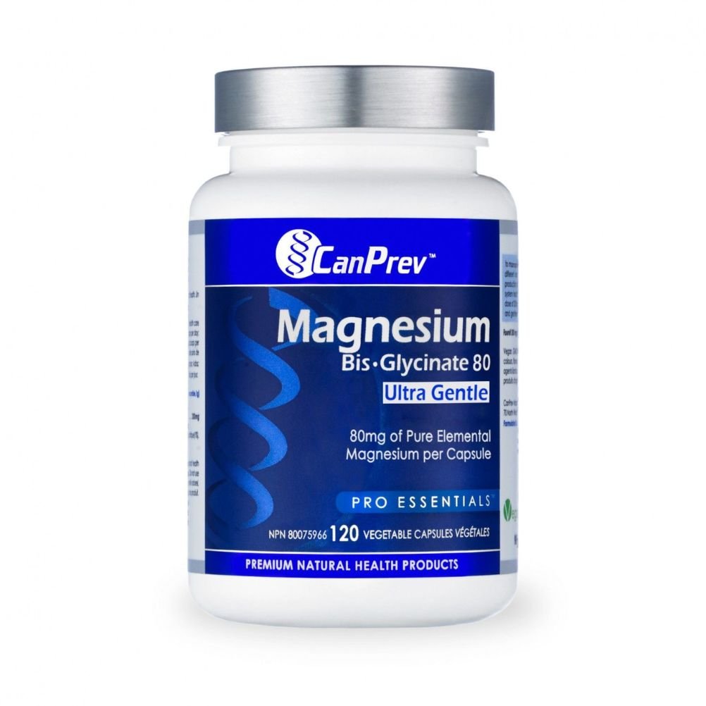 Canprev Magnesium Bisglycinate 80mg - Gentle & Effective Supplement for Muscle Relaxation, Sleep Support & Stress Relief - 120 Vegan Capsules - Perfect for Athletes, Insomnia & Daily Wellness