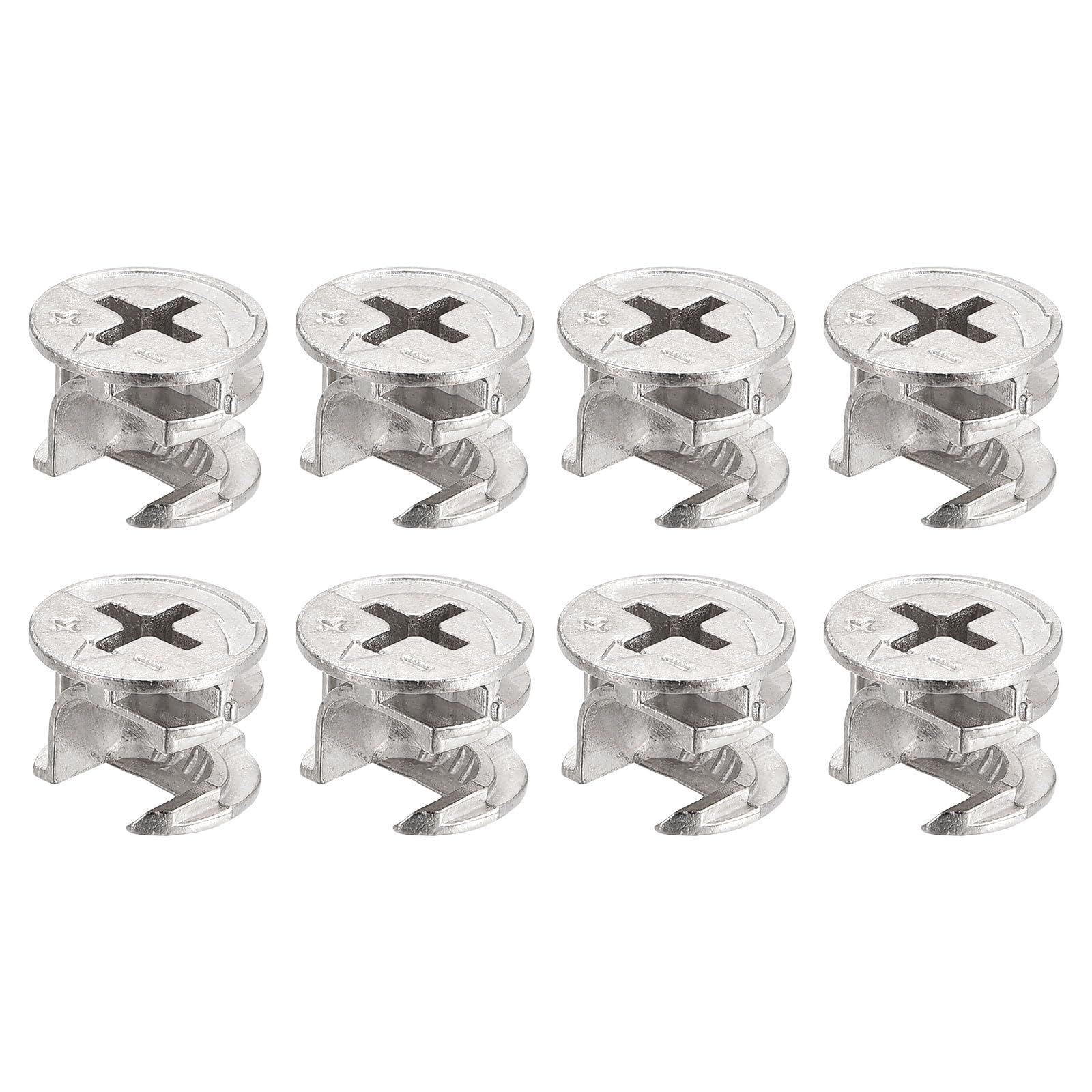 HARFINGTON 8pcs 14.6x11.1mm Furniture Cam Lock Nuts - Heavy Duty Joint Connector & Cam Fittings for Bed Frame, Cabinet, Wardrobe Assembly - DIY Furniture Hardware Accessories