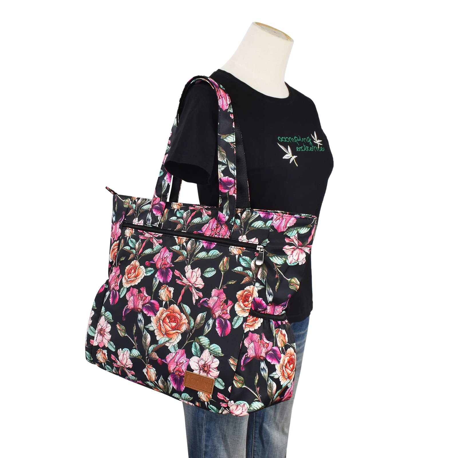 CLOUDMUSIC Large Waterproof Shoulder Tote Bag for Women - Perfect for Nurses, Teachers, Work, Gym, Travel & Beach - Spacious & Durable Everyday Carryall
