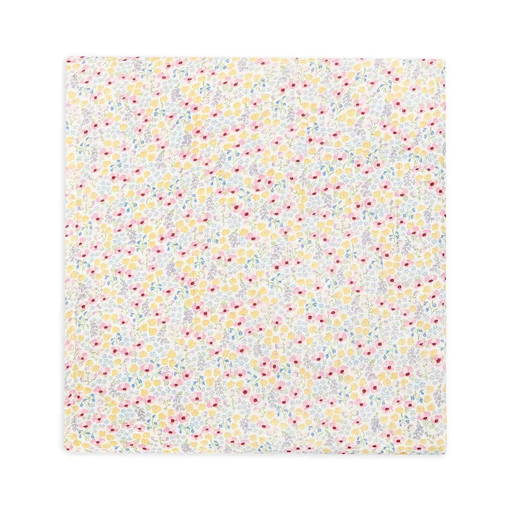 Avery Row Muslin Swaddle Blanket - Soft & Breathable Baby Wrap for Newborns | Wildflower Print | Perfect for Swaddling, Nursing, and Stroller Cover