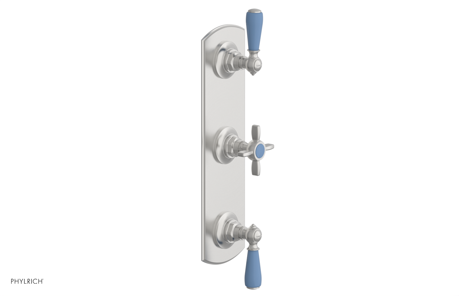 Jamestown Thermostatic Shower Valve with Dual Volume Control & Light Blue Accents - 4740 Series | Perfect for Modern Bathroom Renovations & Spa-Like Shower Experiences