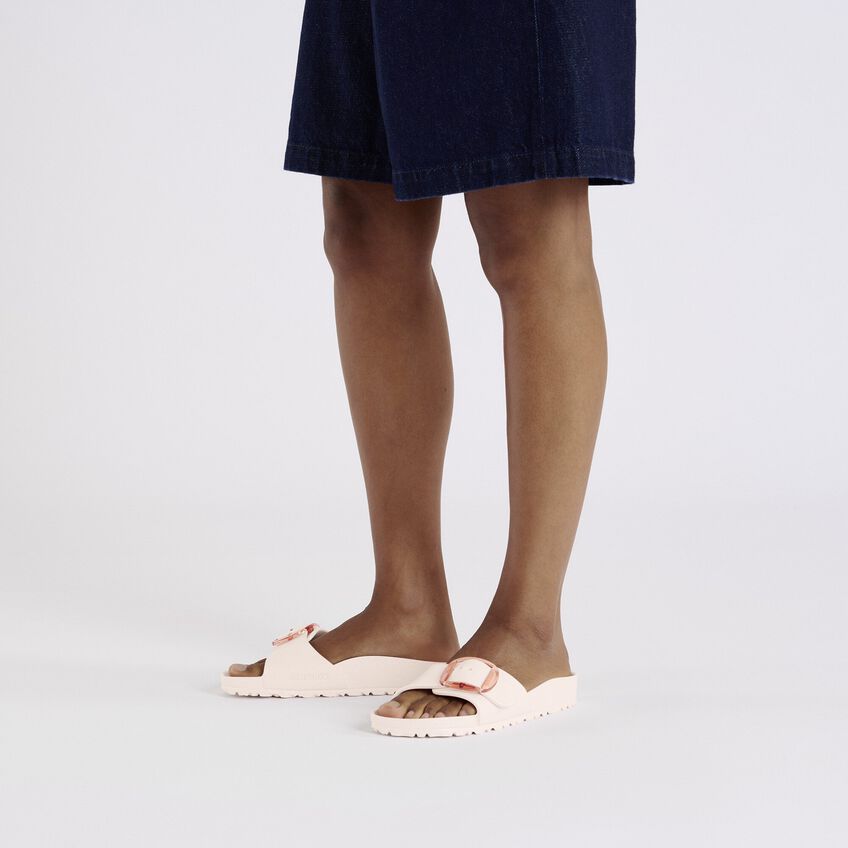 Birkenstock Madrid Big Buckle EVA Sandals - Light Rose | Comfortable Slip-On Slides for Women | Perfect for Beach, Pool & Summer Outfits