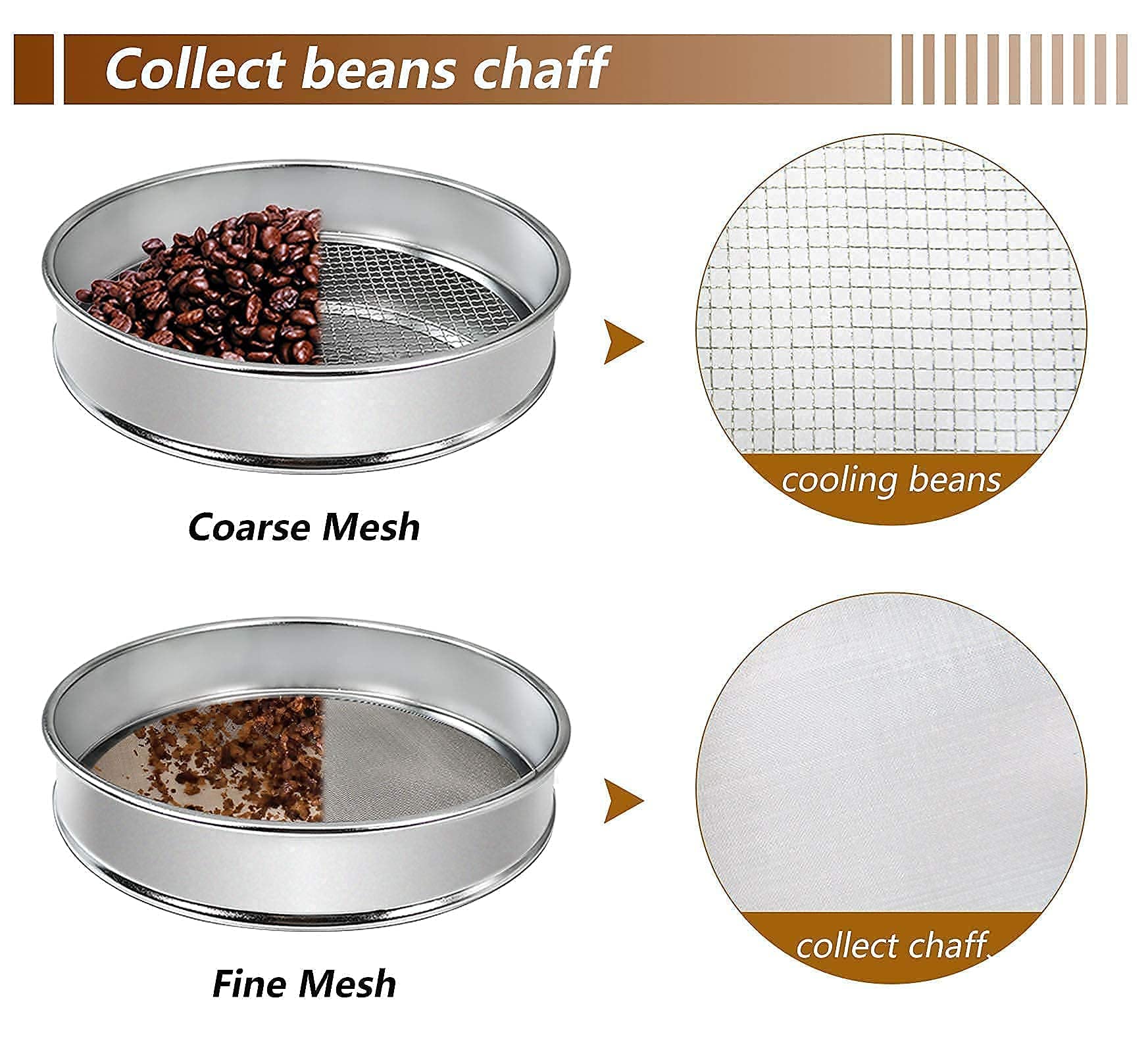 500g Household Coffee Roaster & 500g Coffee Bean Cooler - Electric Coffee Bean Roaster Machine with Cooling Tray for Home Roasting - Perfect for Fresh Coffee Lovers & DIY Baristas