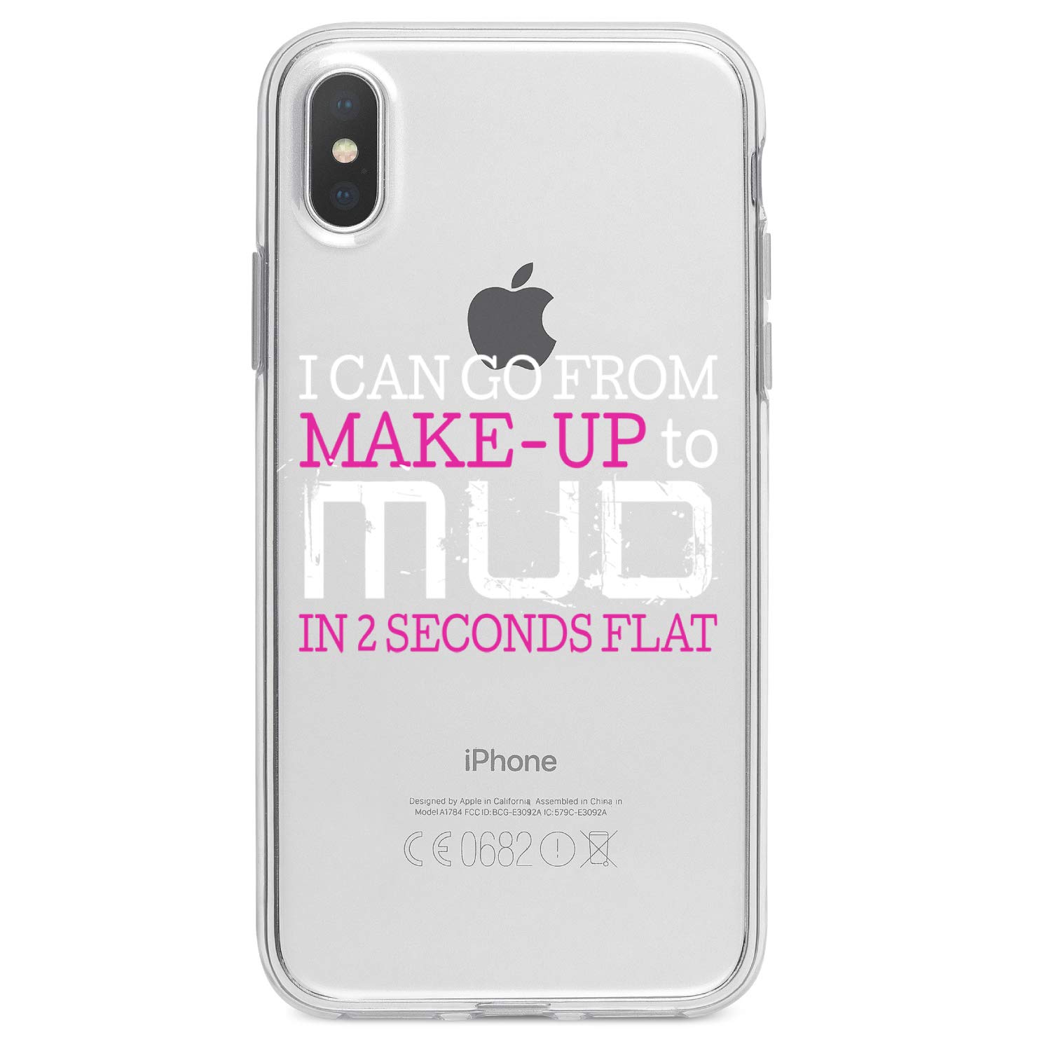 Shockproof Hybrid Case for iPhone XR (6.1 Inch) - Clear TPU Bumper with Acrylic Back & Tempered Glass Screen Protector - Durable Protection for Makeup, Outdoor & Active Lifestyle