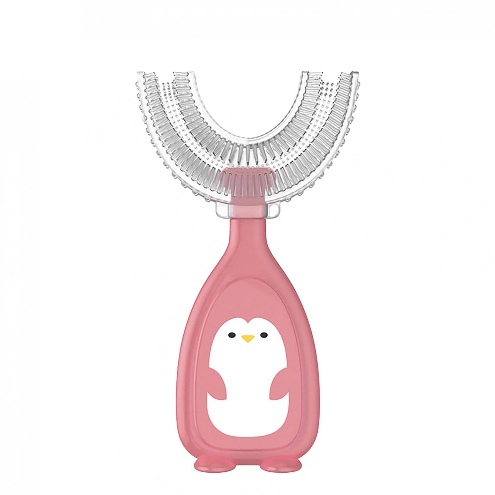 ZITIANY Kids U-Shape Toothbrush with Food-Grade Soft Silicone Brush Head - 360° Teeth Cleaning & Whitening Massage for Toddlers & Children | Perfect for Daily Oral Care & Travel Use