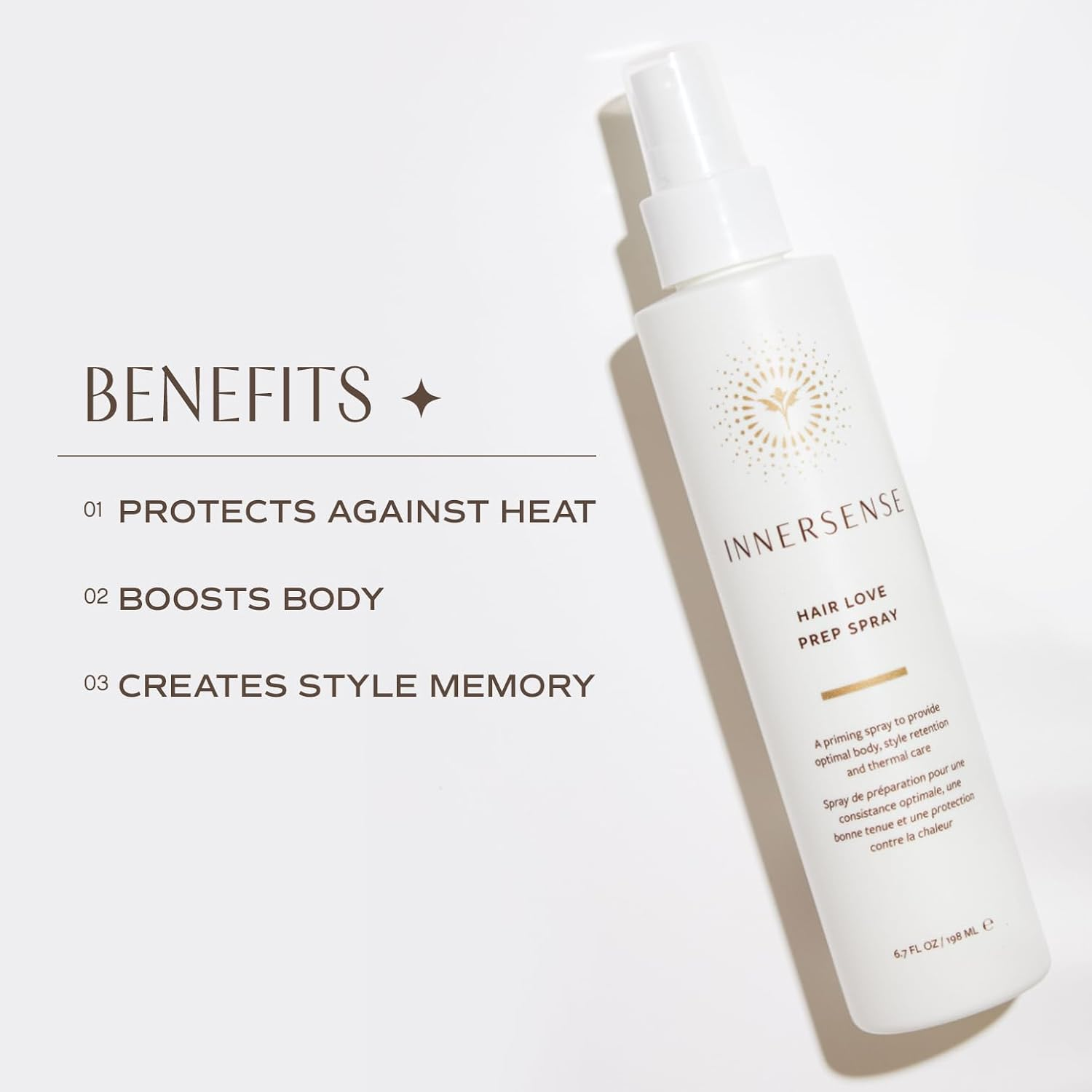 INNERSENSE Organic Beauty Hair Love Prep Spray - Hydrating Leave-In Conditioner for All Hair Types | Detangle & Style with Natural Ingredients | Perfect for Daily Use & Salon Styling