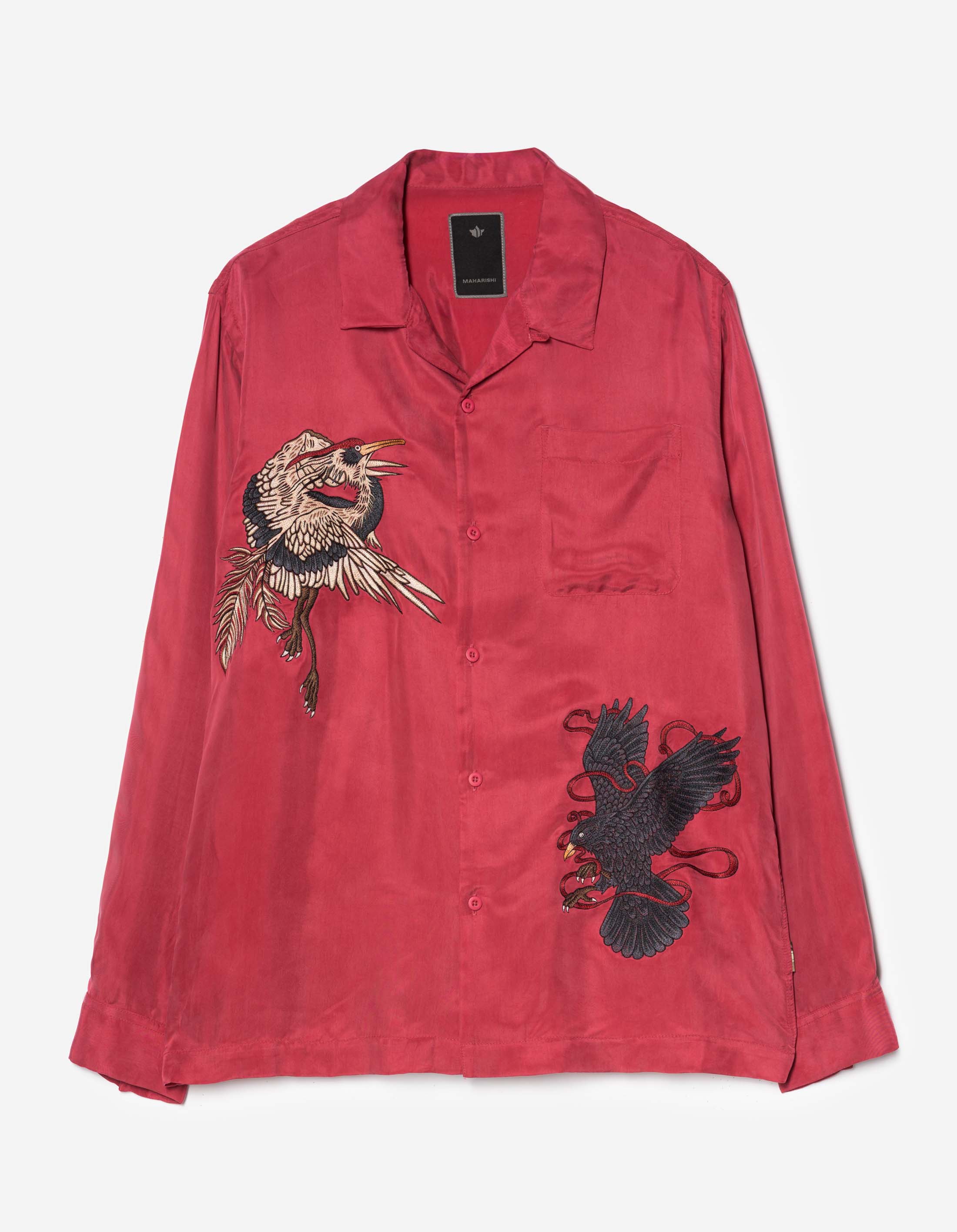 1494 Crow & Heron Camp Collar Shirt in Pink | Vintage-Inspired Casual Button-Up for Men | Perfect for Summer Outings, Beach Vacations & Streetwear Fashion