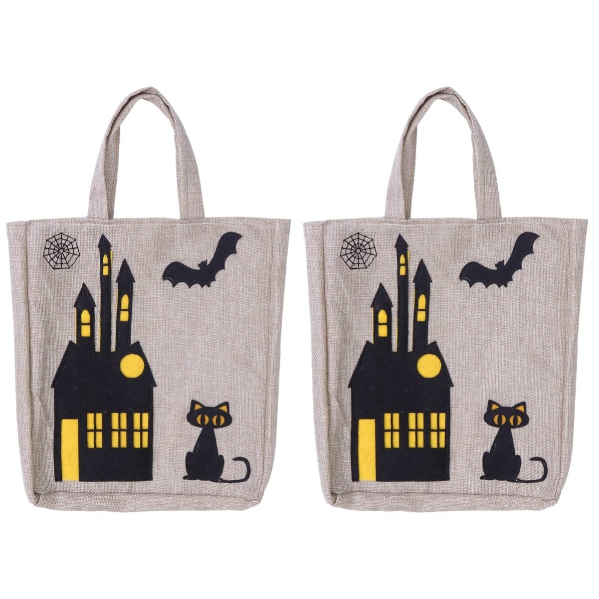 Abaodam 2-Pack Halloween Candy Bags - Reusable Trick or Treat Pouch for Kids, Halloween Party Favors & Goodie Bags - Perfect for Trick-or-Treating, Classroom Treats & Halloween Events