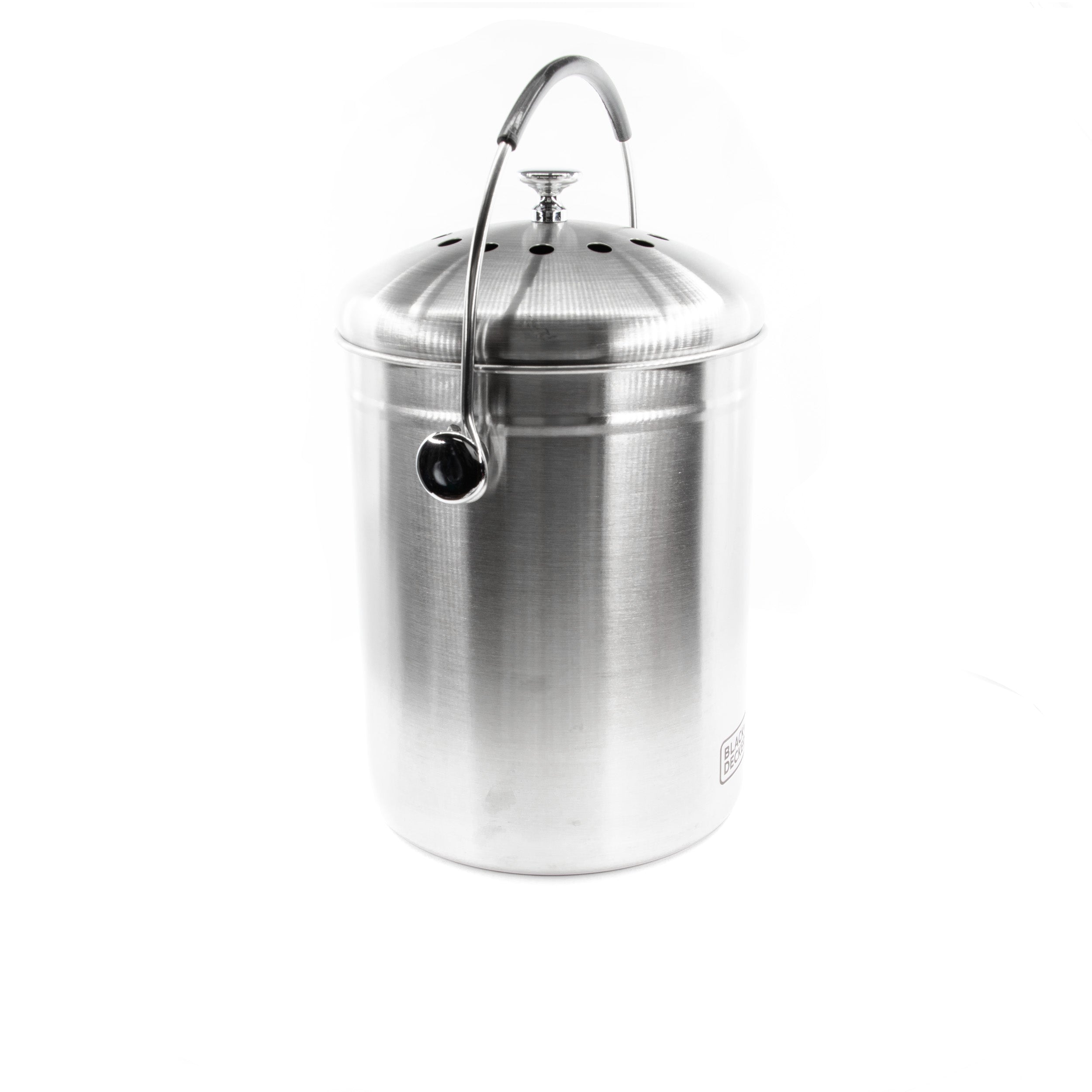 Stainless Steel Countertop Compost Bin - 166 oz (5L) Eco-Friendly Kitchen Waste Container for Food Scraps Recycling | Perfect for Composting in Home, Apartment, or Office