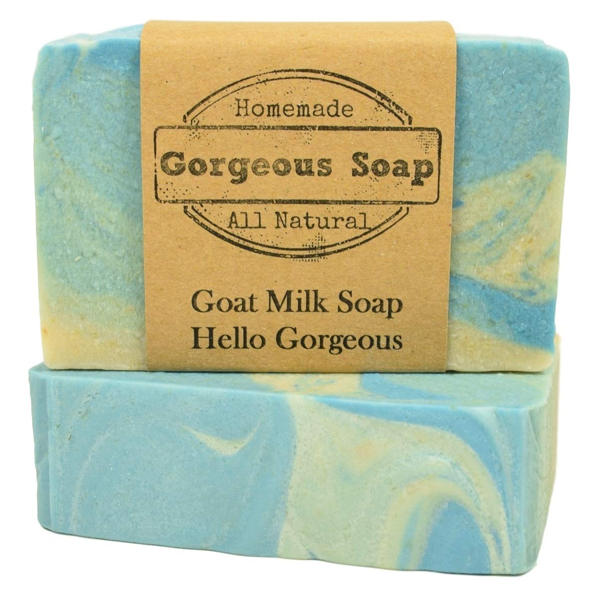 Hello Gorgeous All-Natural Goat Milk Soap - Handmade, Organic, Moisturizing Bar Soap for Dry & Sensitive Skin - Perfect for Daily Face & Body Care, Gifts & Self-Pampering