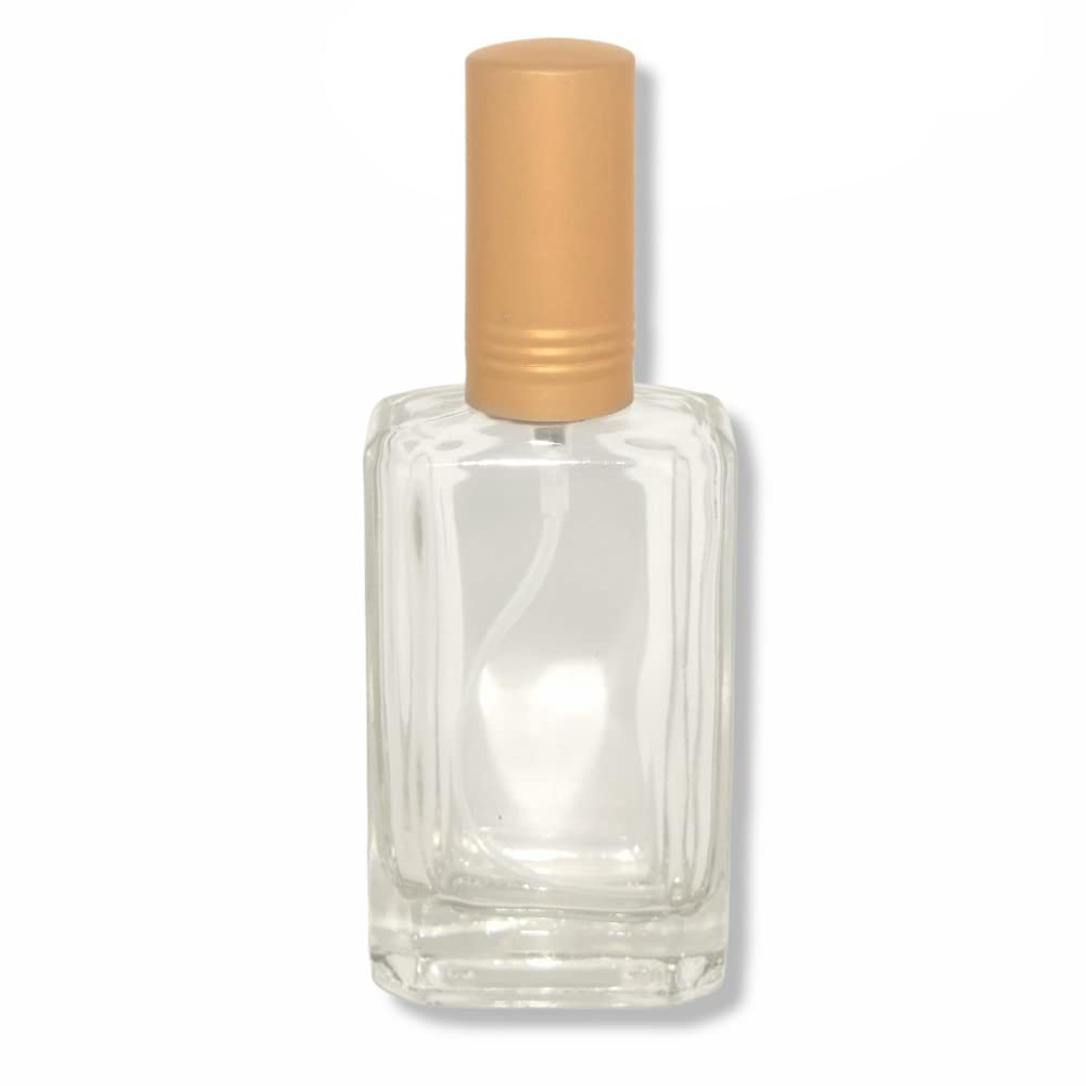 50ml Refillable Glass Bottle with Spray Pump & Double Cap - Perfect for DIY Perfume, Essential Oils, Blends & Rose Water (Color May Vary) | Ideal for Travel, Home Fragrance & Skincare Storage